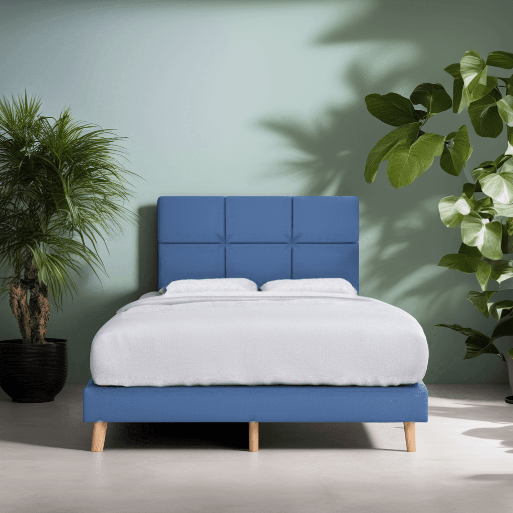 Jarvis Fabric Bed Frame - Queen Size, Sturdy & Pet Friendly Upholstered Platform Bed with Noise-Free Support - Perfect for Modern Bedrooms & Pet Owners