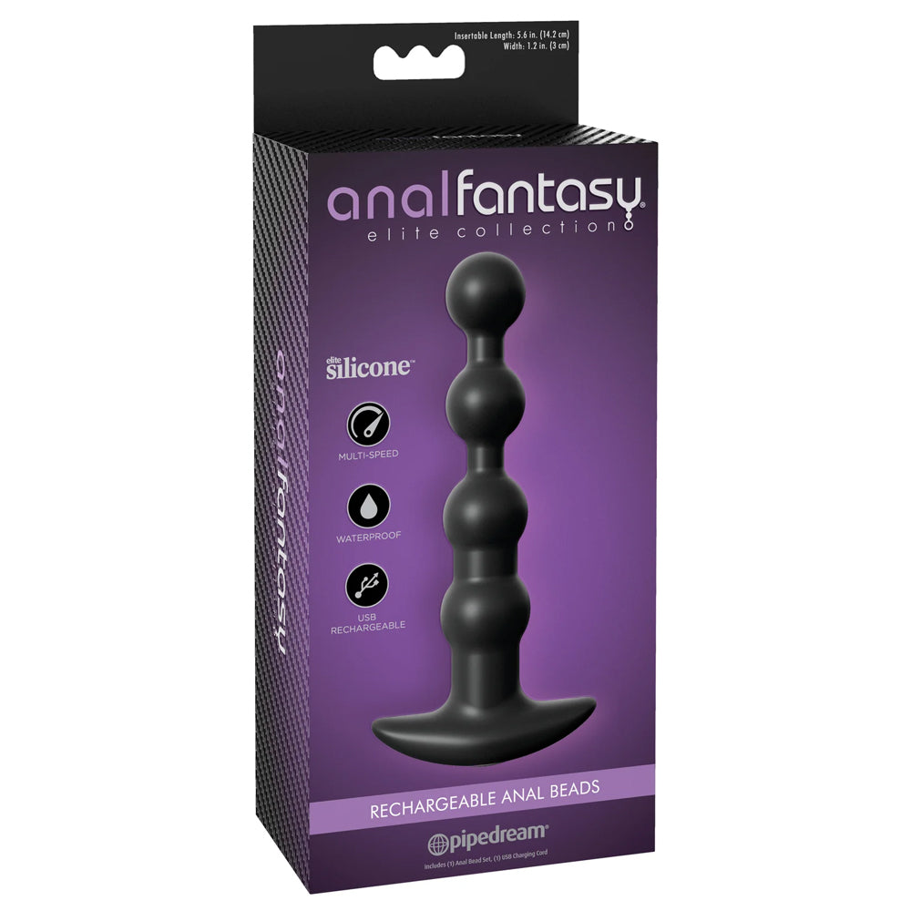 Rechargeable Vibrating Anal Beads - Anal Fantasy Elite Collection for Couples & Solo Play - Sensual Massage & Intimate Exploration