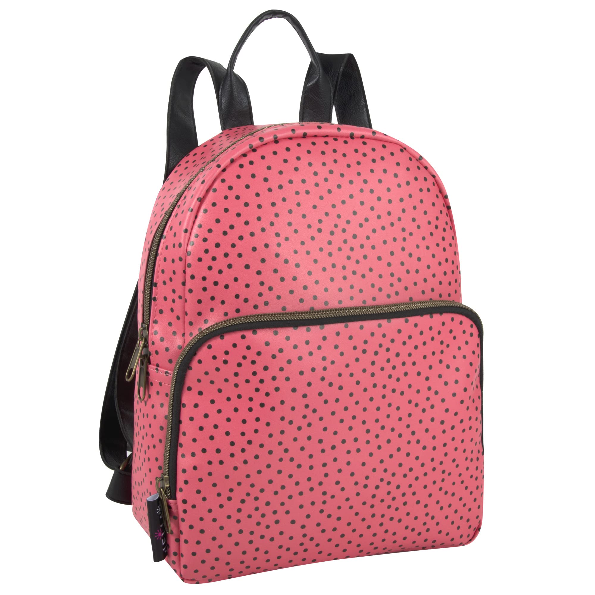 Vegan Leather Mini Backpack for Women & Teens - Watermelon Seeds Print Small Fashion Backpack Purse | School, Travel, Shopping & Everyday Use
