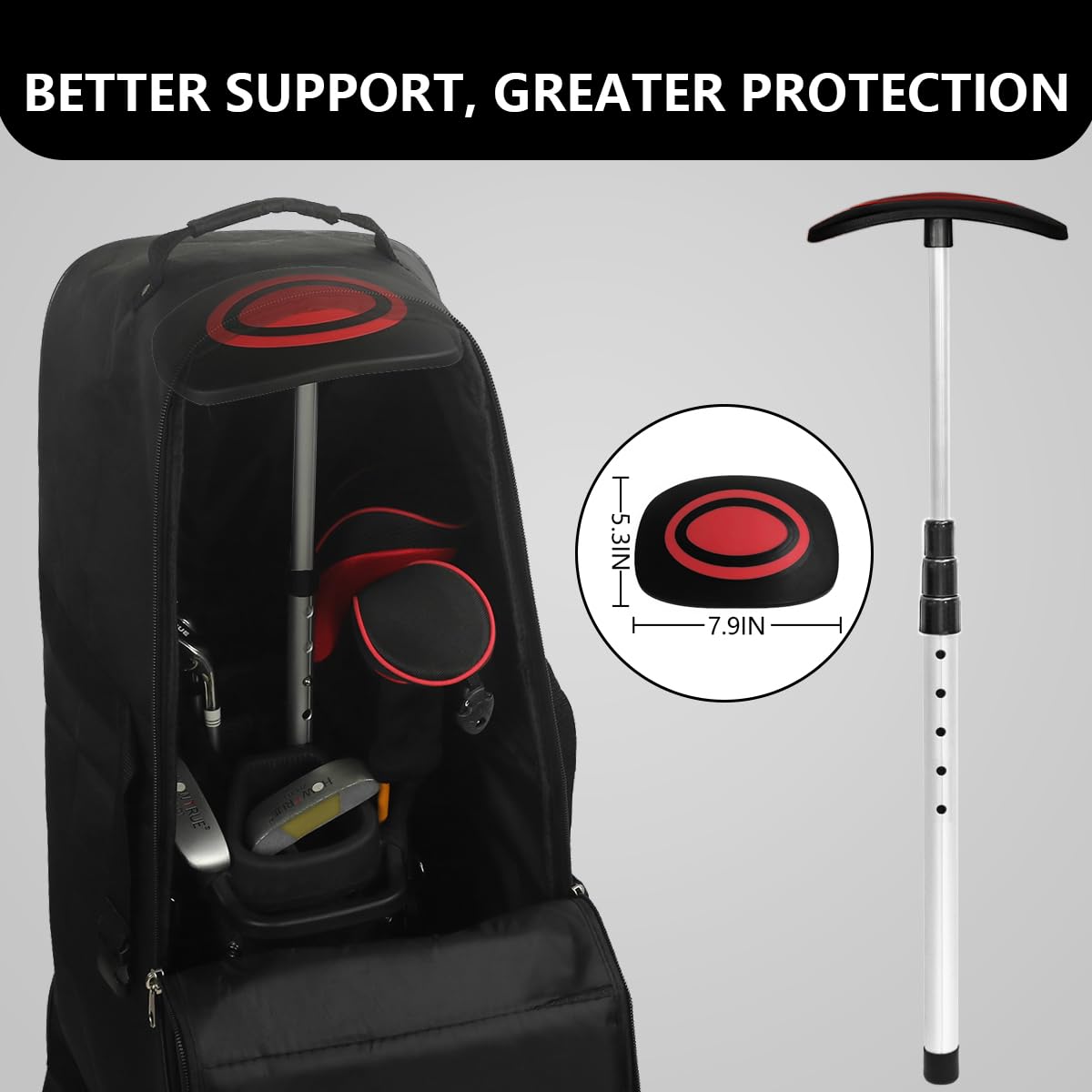 Golf Travel Bag Support System - Club Protection Kit for Travel & Storage