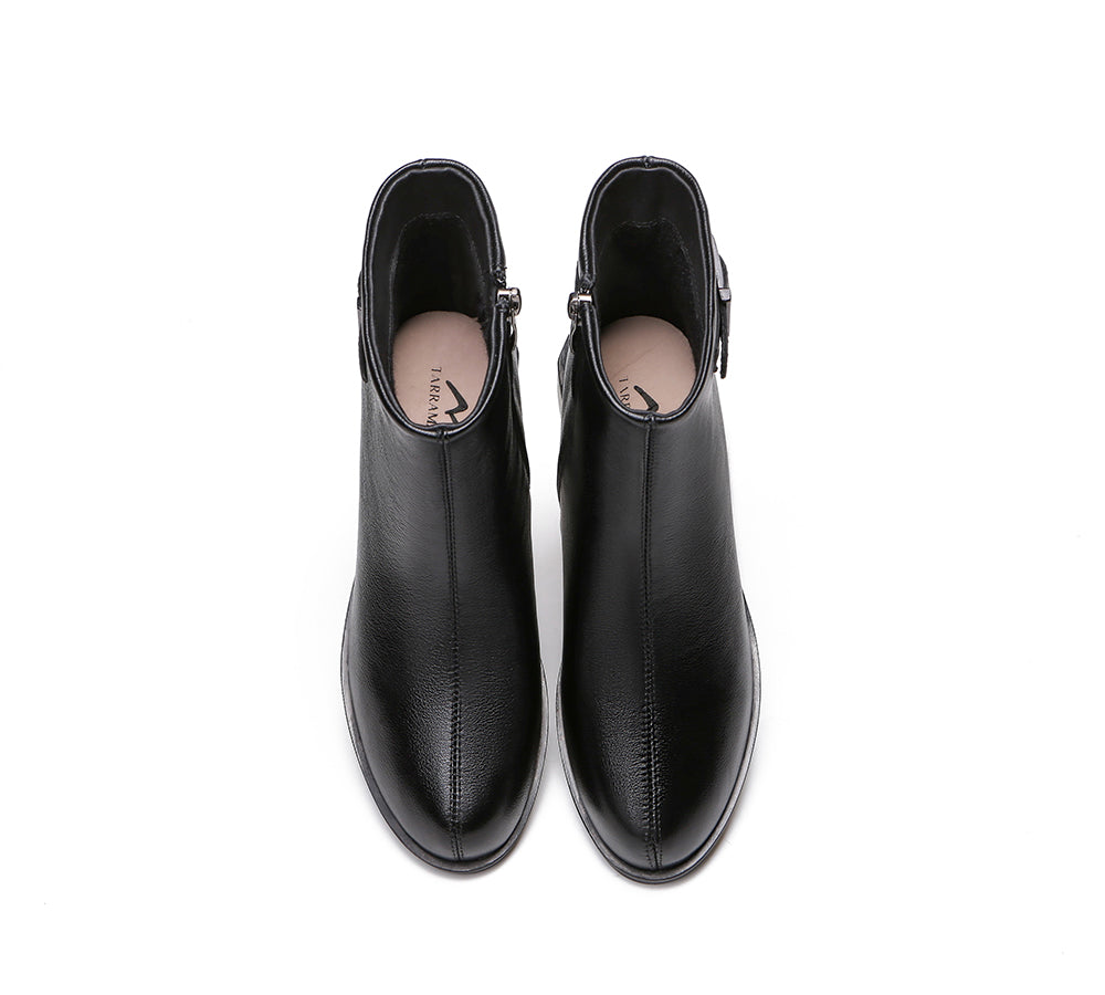 TARRAMARRA® Women's Leather Chelsea Boots with Buckle & Zipper - Ivana Style - Perfect for Fall Fashion, Office Wear & Casual Outings