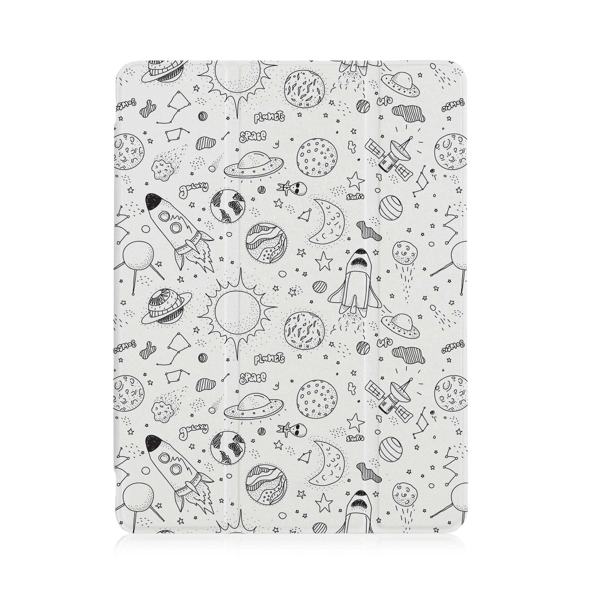 iPad See-Through Case - Slim & Durable Clear Protective Cover for iPad (Space Gray) - Perfect for Work, Travel & Everyday Use