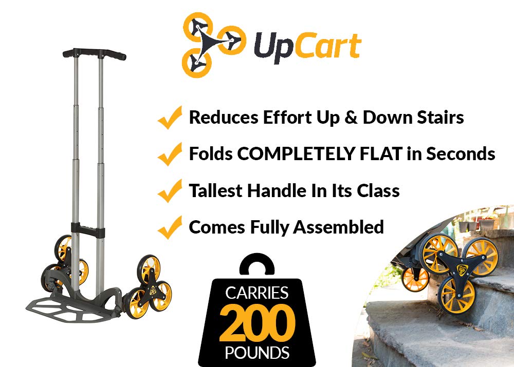 Best Lift Stair Climbing Folding Hand Truck - 200lb Heavy Duty Capacity | Portable Dolly Cart for Moving, Warehouse, Delivery & Home Use
