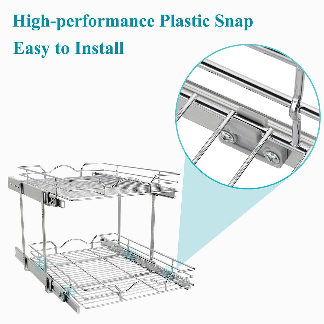 2-Tier Pull Out Cabinet Organizer - 11