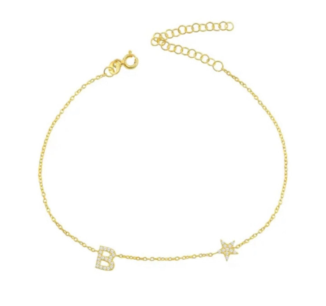 Initial Anklet - Personalized Name Ankle Bracelet for Women, Customizable Gold & Silver Jewelry - Perfect for Gifts, Beach Wear, and Everyday Fashion