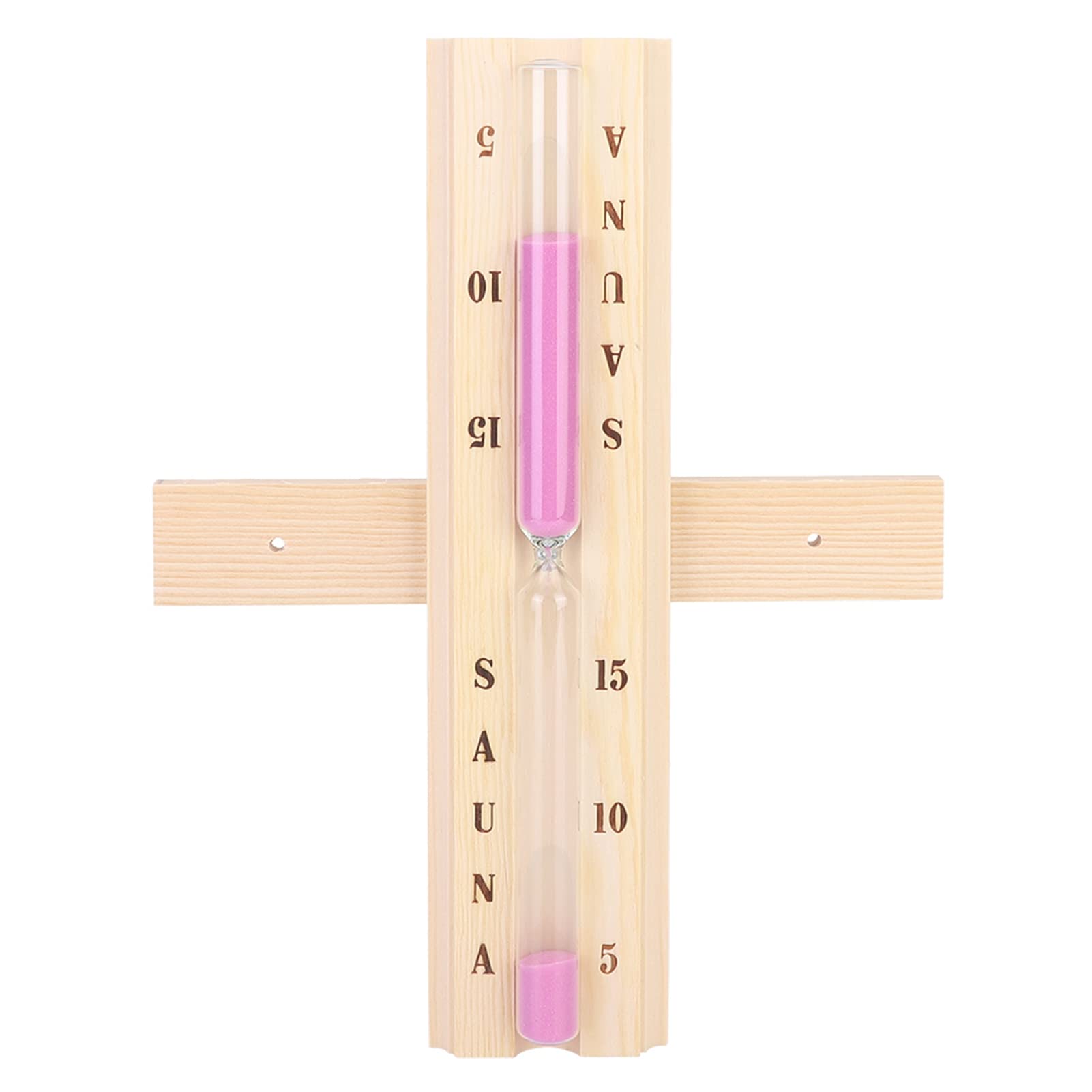 Horoper 15-Minute Wooden Sauna Hourglass Timer - Wall-Mounted Sand Clock for Spa, Sauna & Relaxation Rooms | Elegant Décor & Precise Timing Tool for Home, Gym or Meditation Spaces