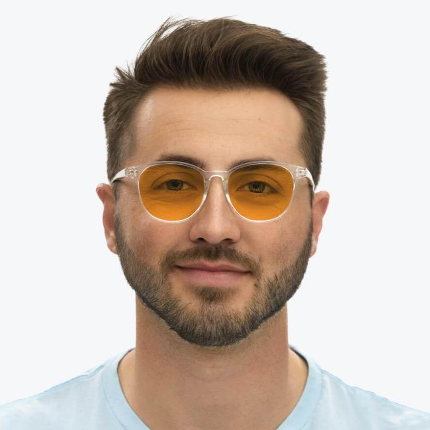SunDown Billie Blue Light Blocking Glasses - Crystal Clear Lens for Eye Strain Relief - Perfect for Computer Work, Gaming & Nighttime Use
