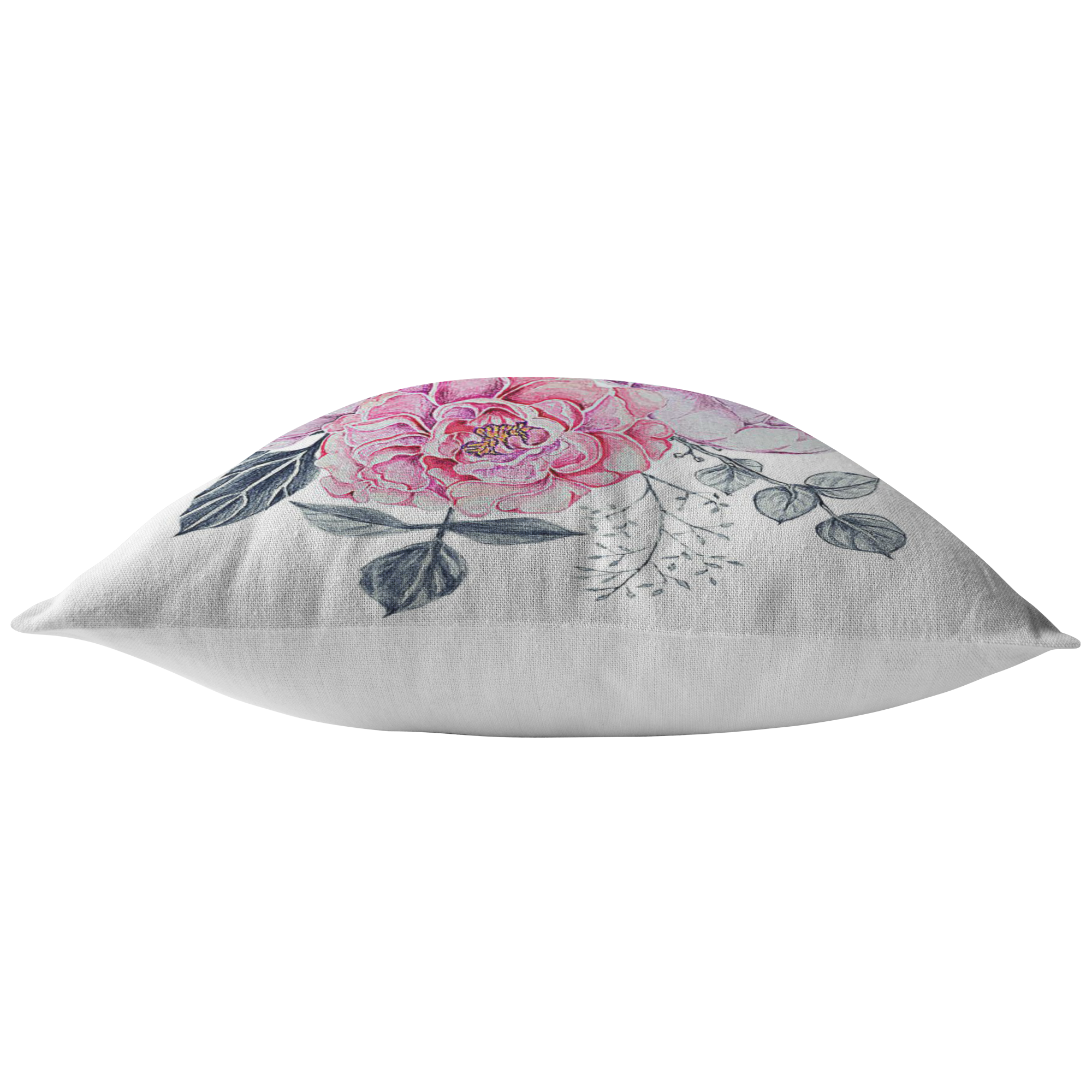 Floral Pastel Design Accent Pillow - Soft Decorative Throw Cushion for Sofa, Bed & Home Decor - Perfect for Living Room, Bedroom & Nursery