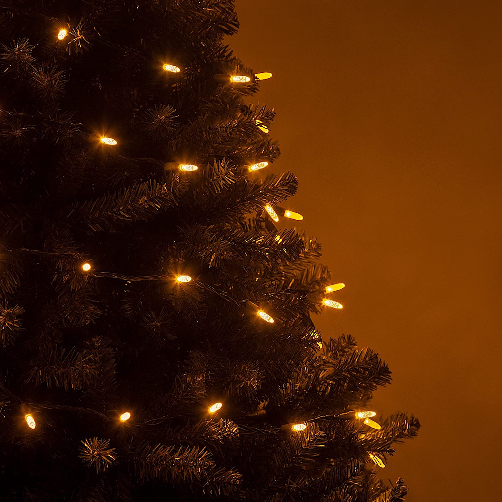 70 M5 Gold LED Christmas Lights with Green Wire - 4