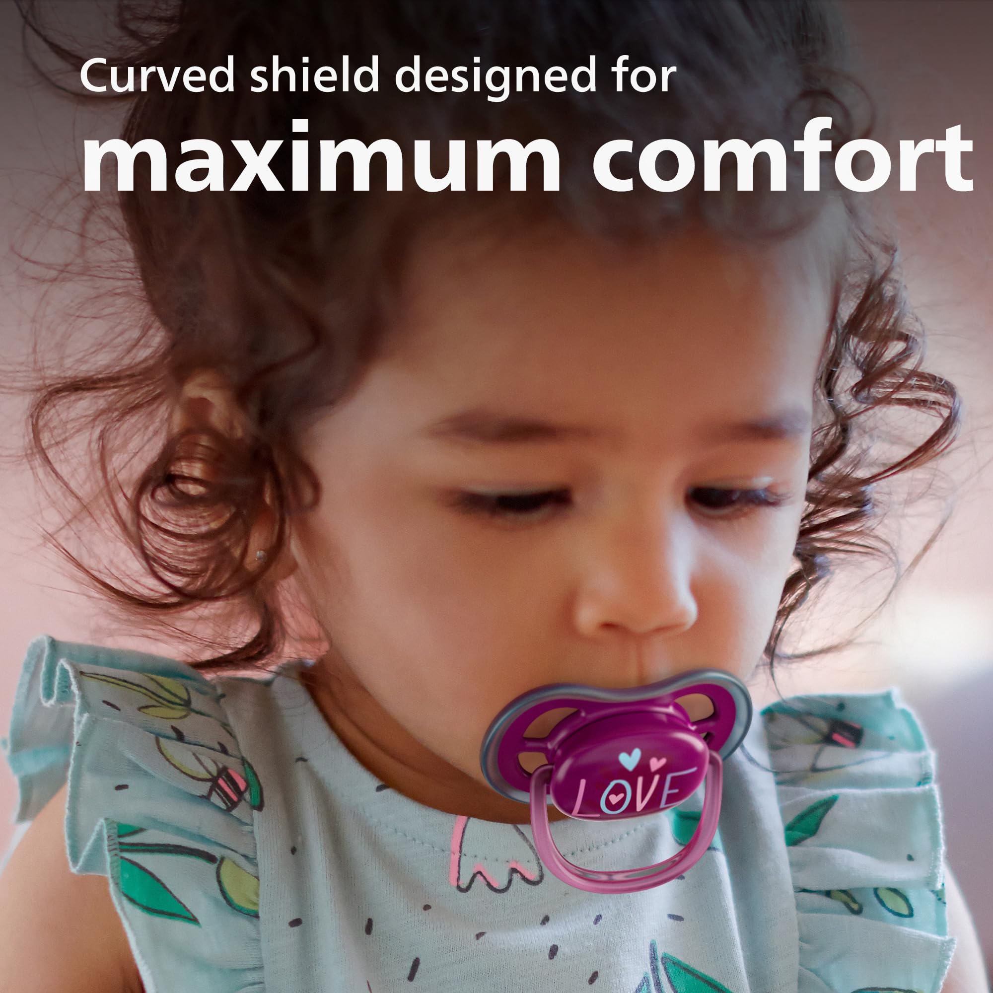 Philips Avent Ultra Air Pacifier - BPA-Free Baby Pacifiers for 18+ Months (4-Pack) with Breathable Design & Sterilizer Carry Case - Ideal for Daycare, Travel, and Soothing Fussy Babies