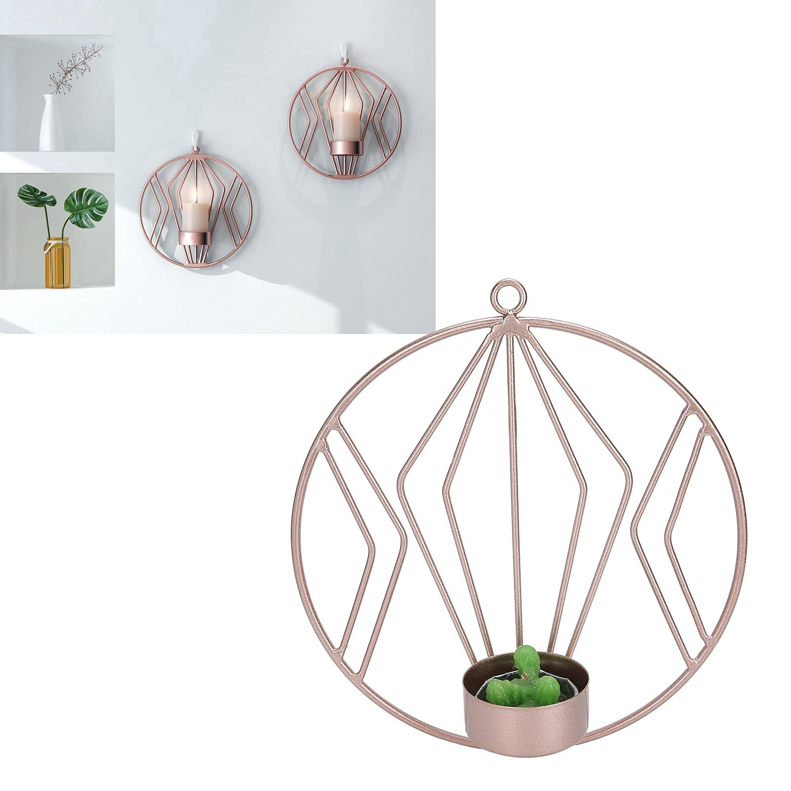 Decorative Round Candle Rack & Candlestick Holder for Bedroom, Living Room - Perfect for Home Decor, Romantic Ambiance, and Relaxing Atmosphere