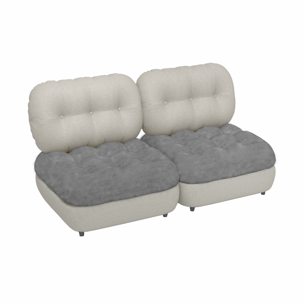 Marlow 2-Seater Sectional Sofa - Modern L-Shaped Couch for Small Spaces | Comfortable Fabric Living Room Furniture for Apartments & Cozy Homes