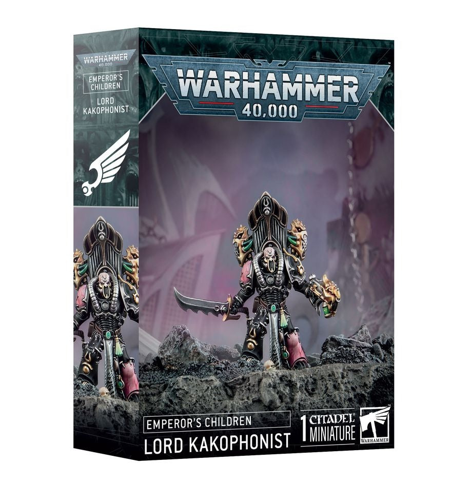 Warhammer 40K Emperor's Children Lord Kakophoni Miniature - Collectible Chaos Space Marine Figure for Tabletop Gaming & Painting