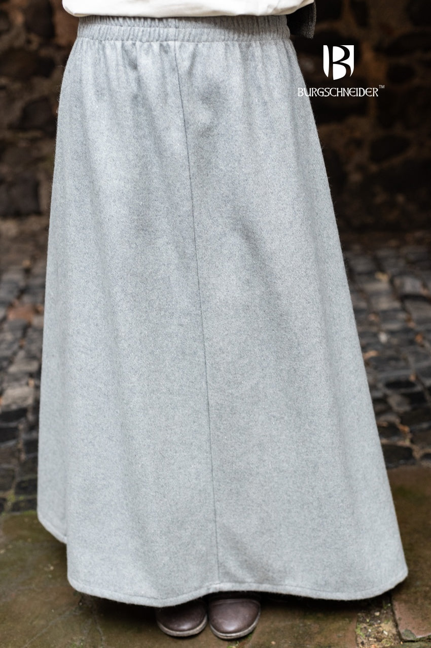 Wool Underskirt for Women - Warm Winter Petticoat Slip in Elegant Cyria Grey | Perfect for Dresses, Skirts & Cold Weather Layering