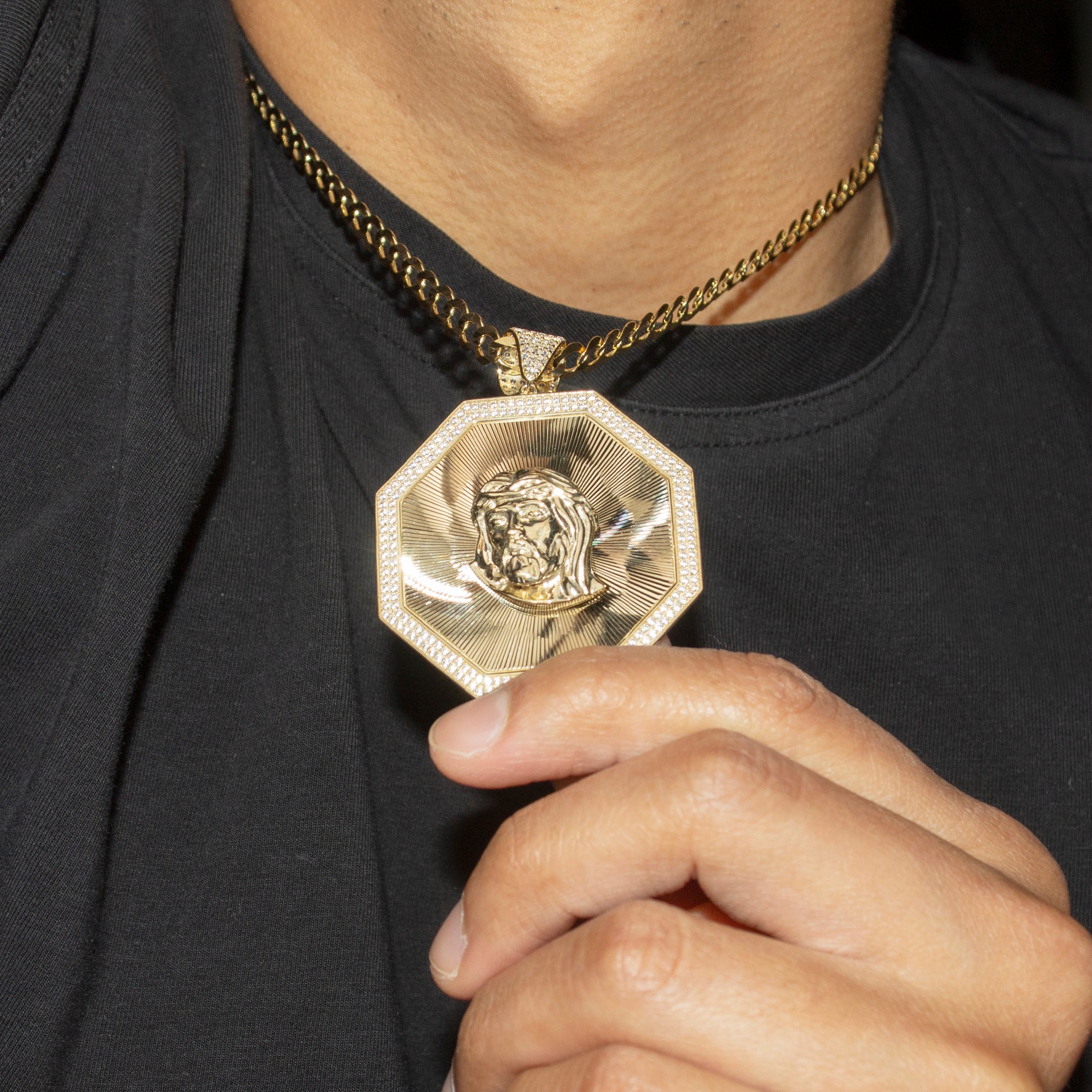 10K Yellow Gold Jesus Head Necklace - 14-28 Grams | Religious Jewelry for Men & Women | Perfect for Church, Baptism & Daily Wear