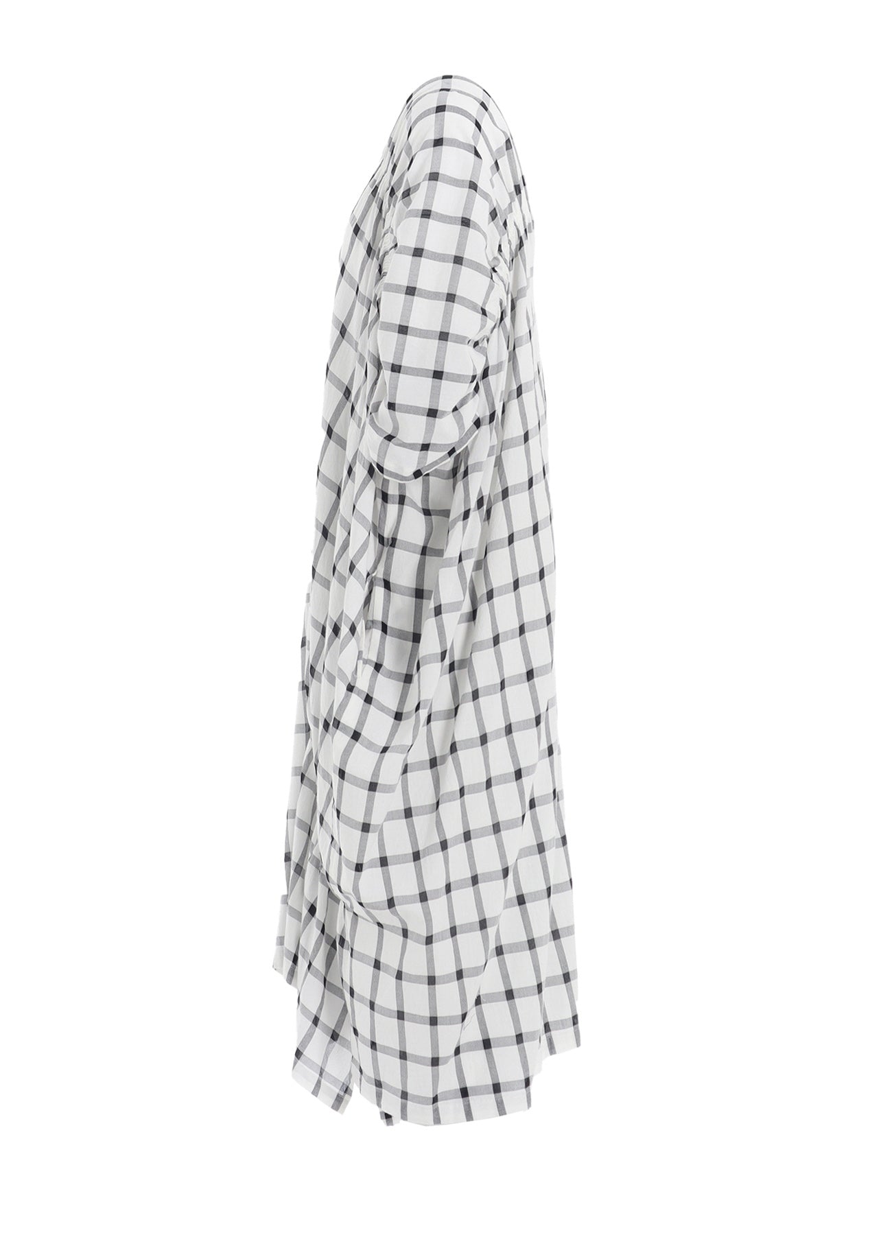 Stylish Cotton Cupro Plaid Gathered Dress for Women | Comfortable & Elegant Casual Wear | Perfect for Office, Parties & Date Nights