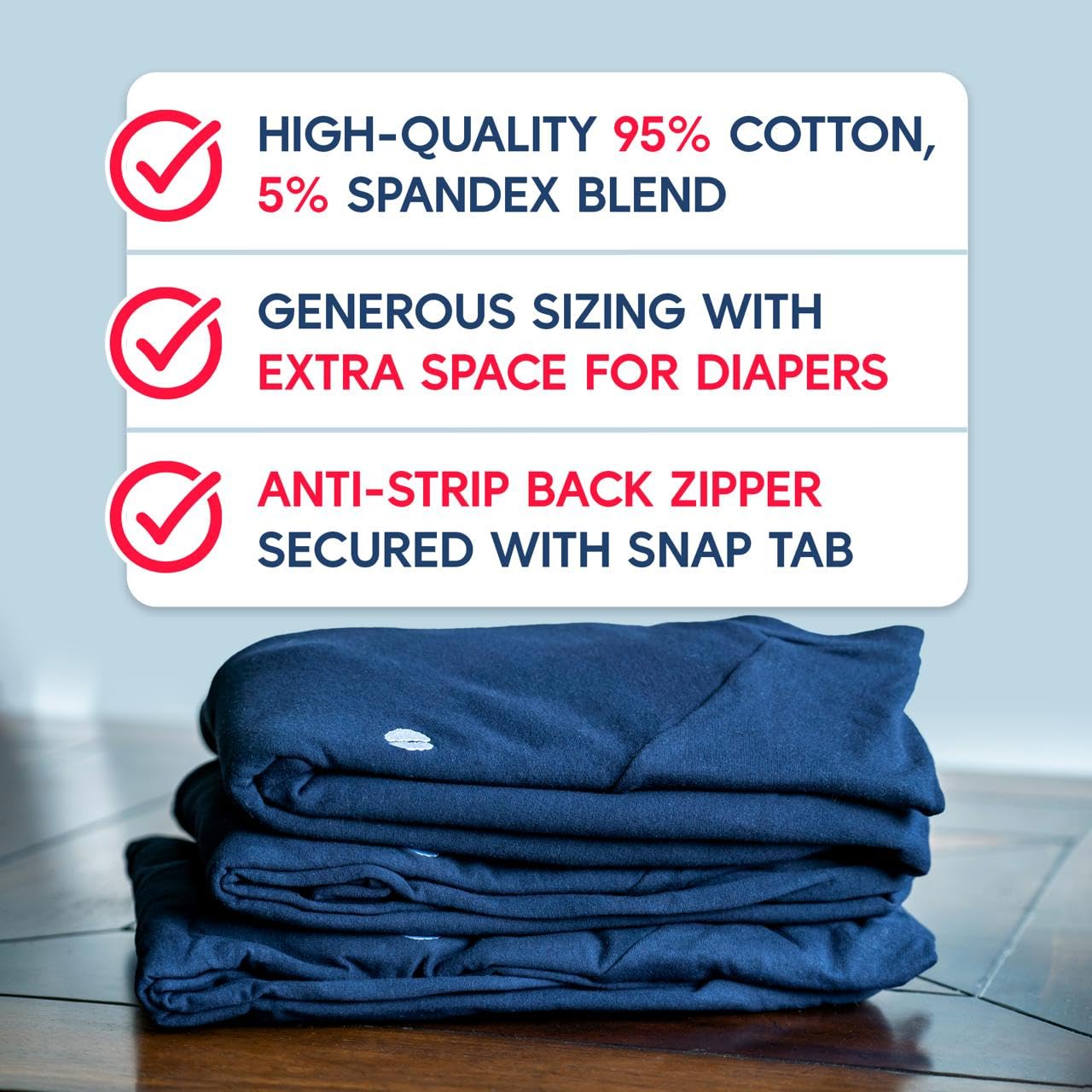 Premium Unisex Cotton Anti-Strip & Incontinence Onesie Jumpsuit for Alzheimer's and Dementia Patients - Comfortable, Secure Clothing for Elderly Care and Home Use