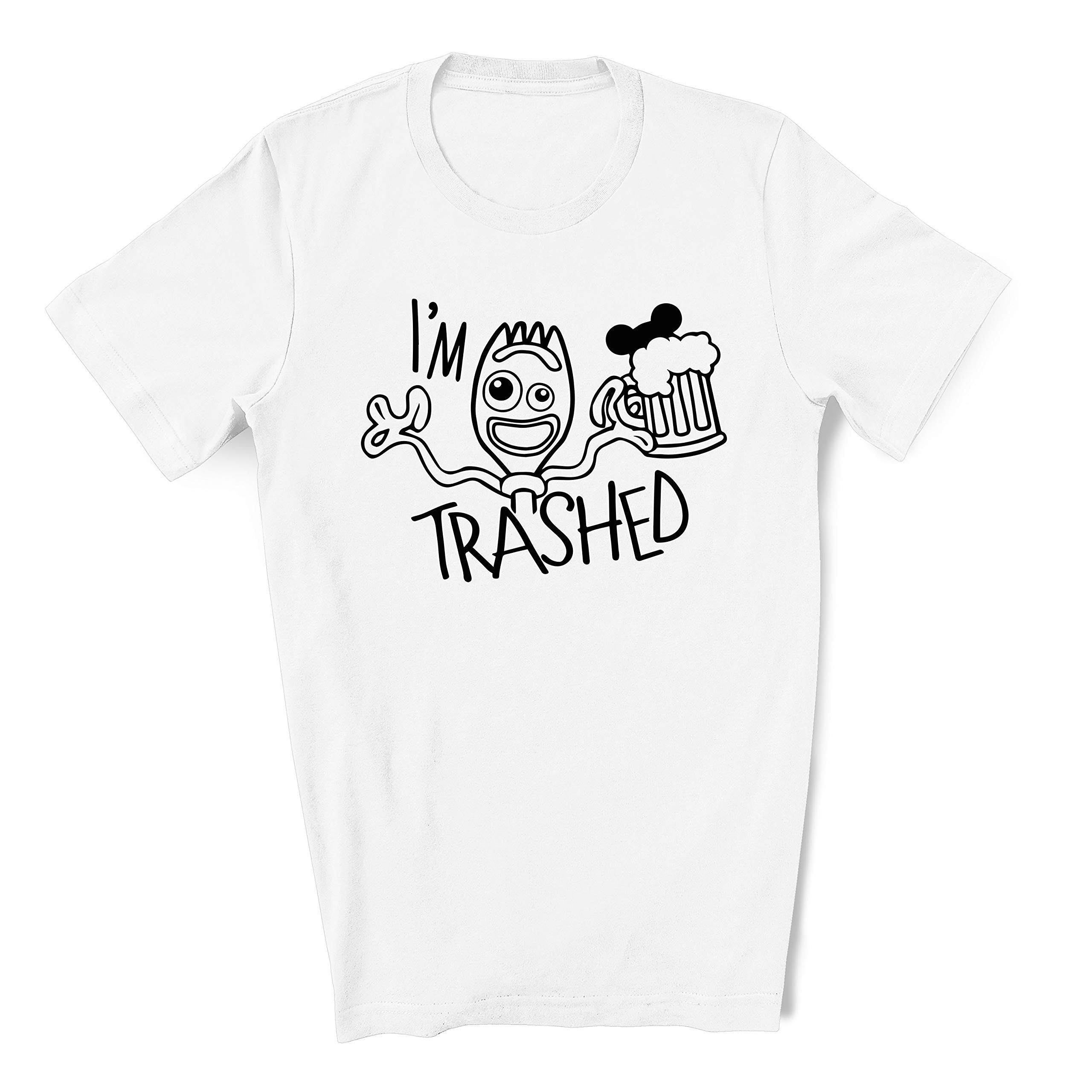 Forky Fan 'I'm Trashed' Funny T-Shirt for Adults - Disney Toy Story Inspired Humor Tee for Movie Fans & Casual Wear