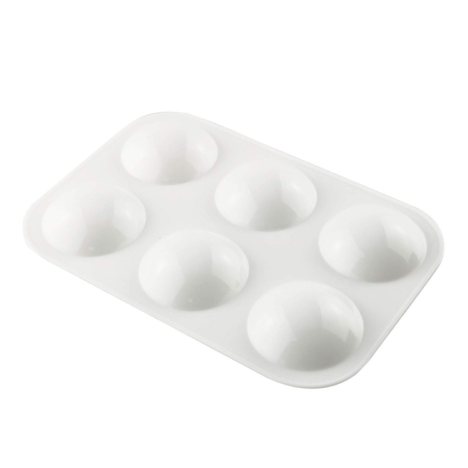 10PCS White Plastic Rectangular Artist Paint Palettes - 6 Wells Color Mixing Trays for Watercolor, Gouache, Acrylic & Oil Painting - Perfect for Artists, Calligraphy & DIY Craft Projects