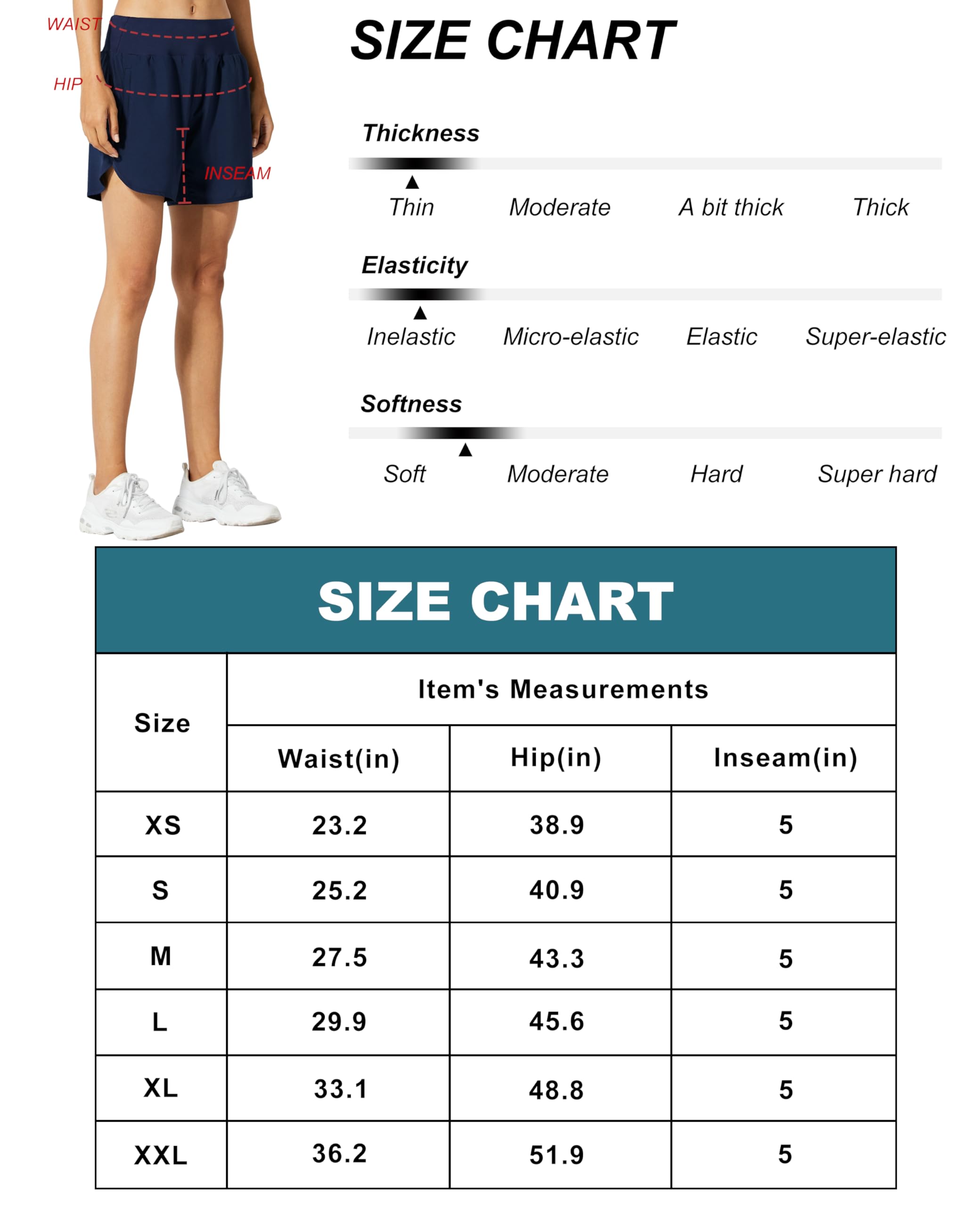 Libin Women's 5 Inch High Waist Running Shorts with Liner - Quick Dry Athletic Gym Shorts for Workout, Yoga & Lounge - Breathable Sports Shorts with Zipper Pockets - Perfect for Jogging, Fitness Training & Casual Wear