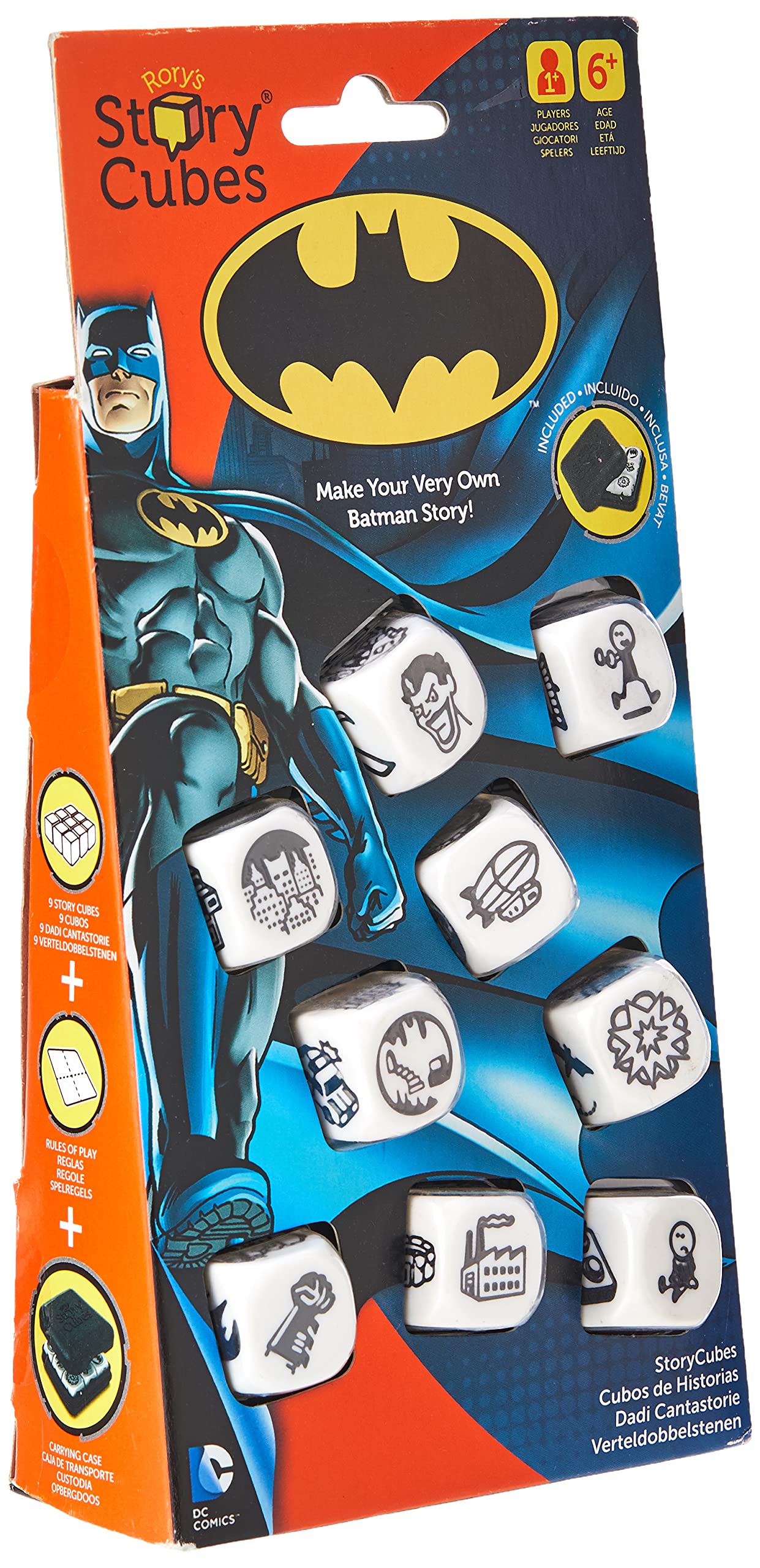 DC Comics Batman Dice Game Set - Superhero Strategy Board Game for Family Game Night, Collectible Batman Themed Dice Set for Adults & Kids