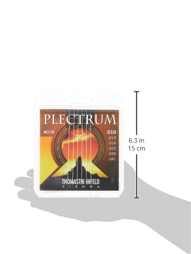 Thomastik-Infeld AC110 Acoustic Guitar Strings - Plectrum Series 6 String Set (E, B, G, D, A, E) | Premium Sound for Folk, Blues & Fingerstyle Playing