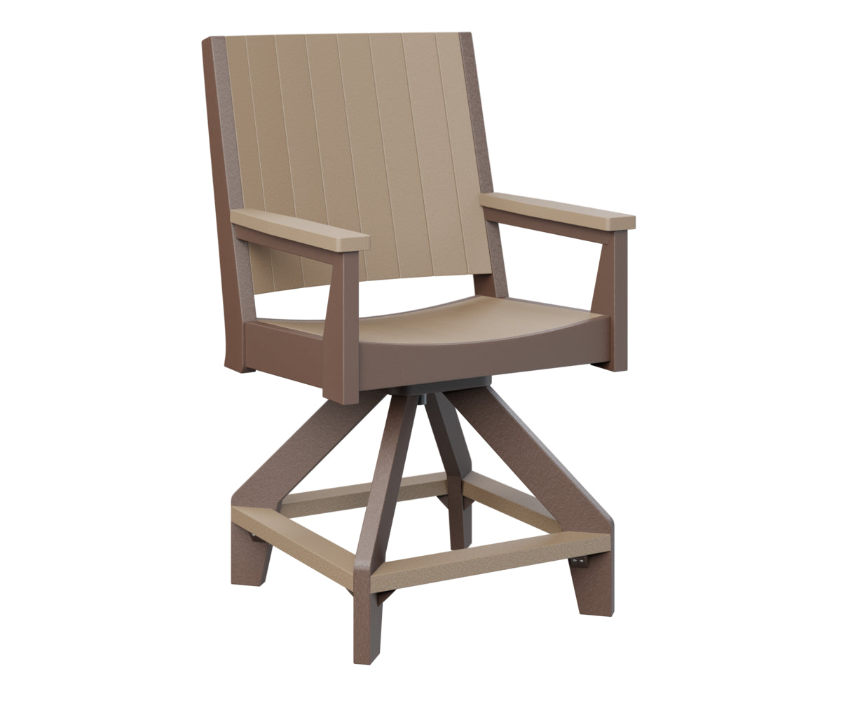 Berlin Gardens Mayhew Swivel Bar Stool - Adjustable Height Counter Chair for Kitchen Island, Breakfast Bar & Home Pub Use