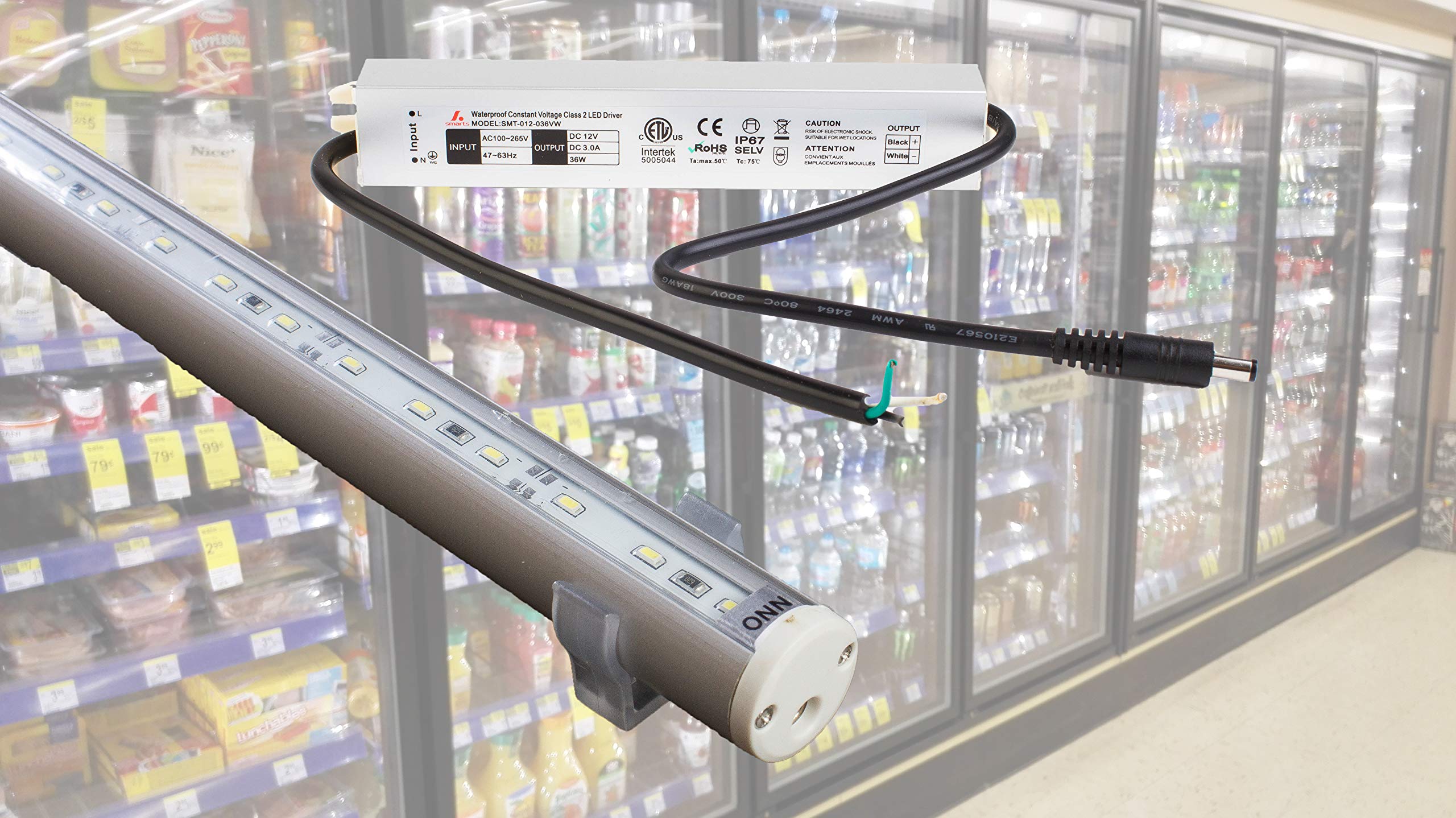 5ft Walk-in Cooler Refrigerator with ETL Certified LED Lighting - Commercial Refrigerated Display Case for Grocery Stores, Restaurants & Convenience Stores