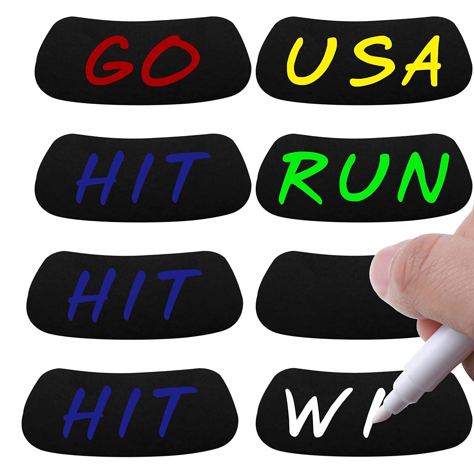 **60 Pairs Kids Eye Black Stickers - Breathable Sports Eyeblack Strips for Baseball, Football, Softball & Lacrosse - Perfect for Game-Day, Sports Parties & Fan Events**