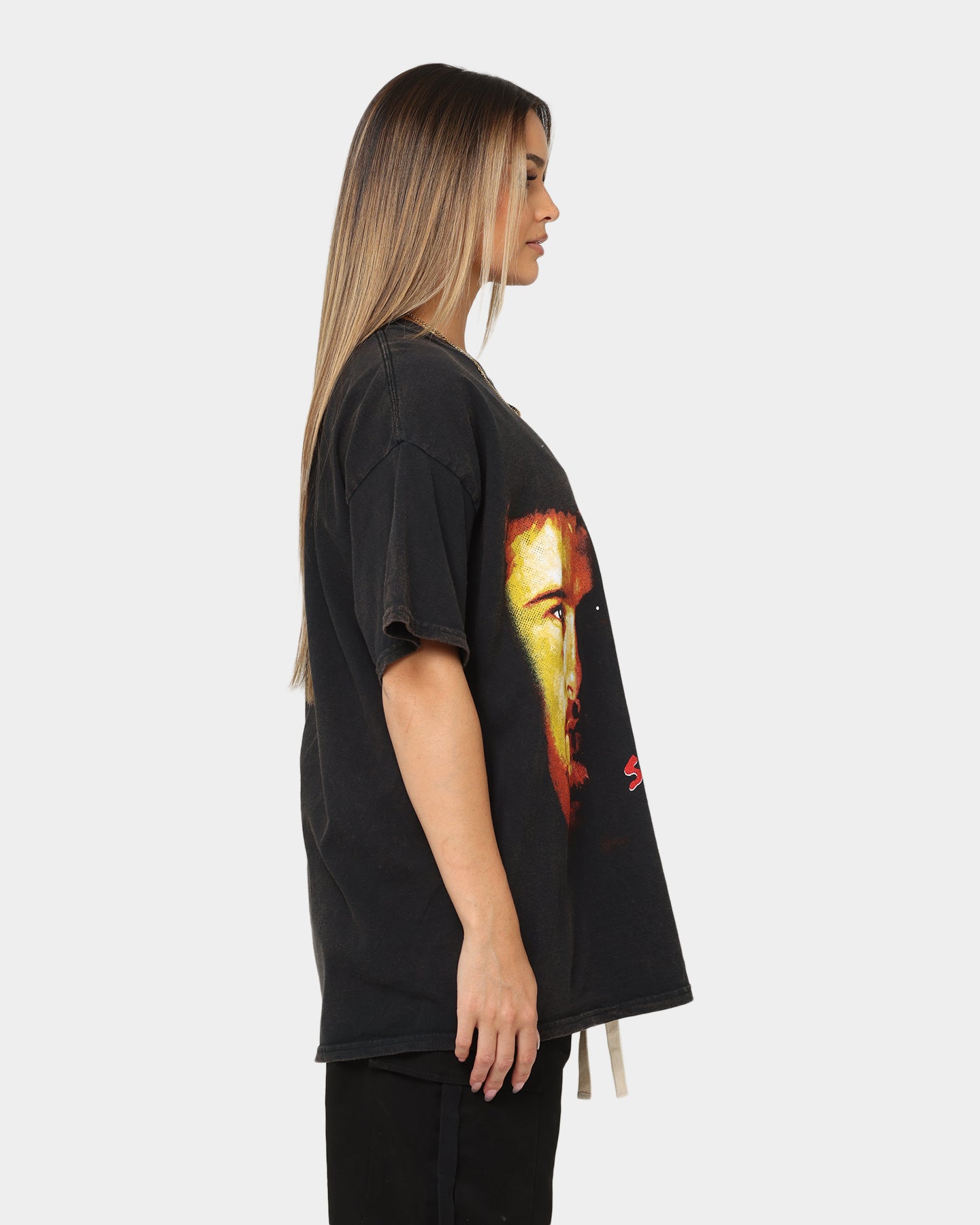 Vintage Black Wash T-Shirt by American Thrift & Seven Seven - Retro Style Cotton Tee for Men & Women - Perfect for Casual Wear, Street Fashion, and Vintage Outfits
