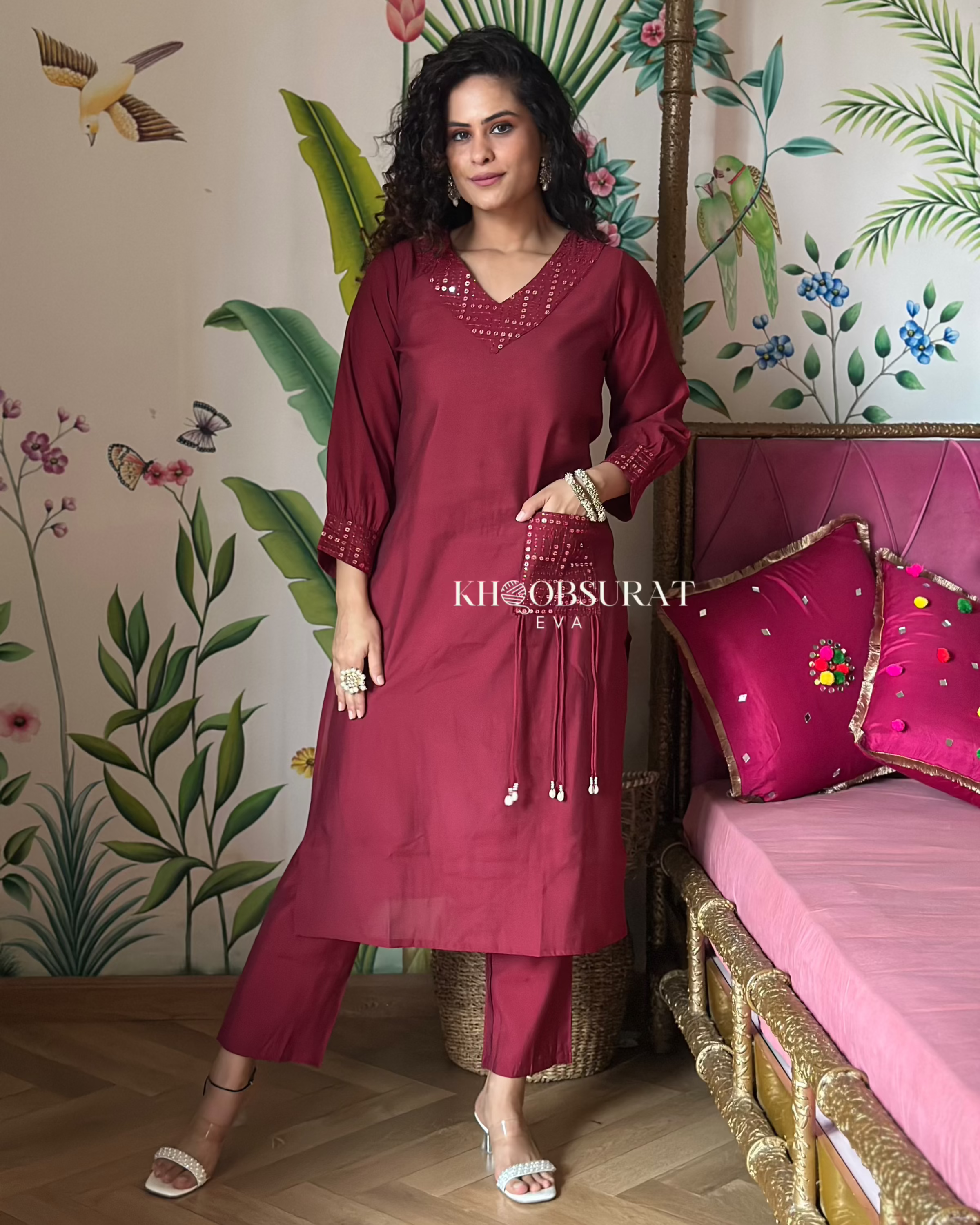 Stylish Red Kurta Set for Women | Traditional Indian Ethnic Wear | Perfect for Festivals, Weddings & Special Occasions