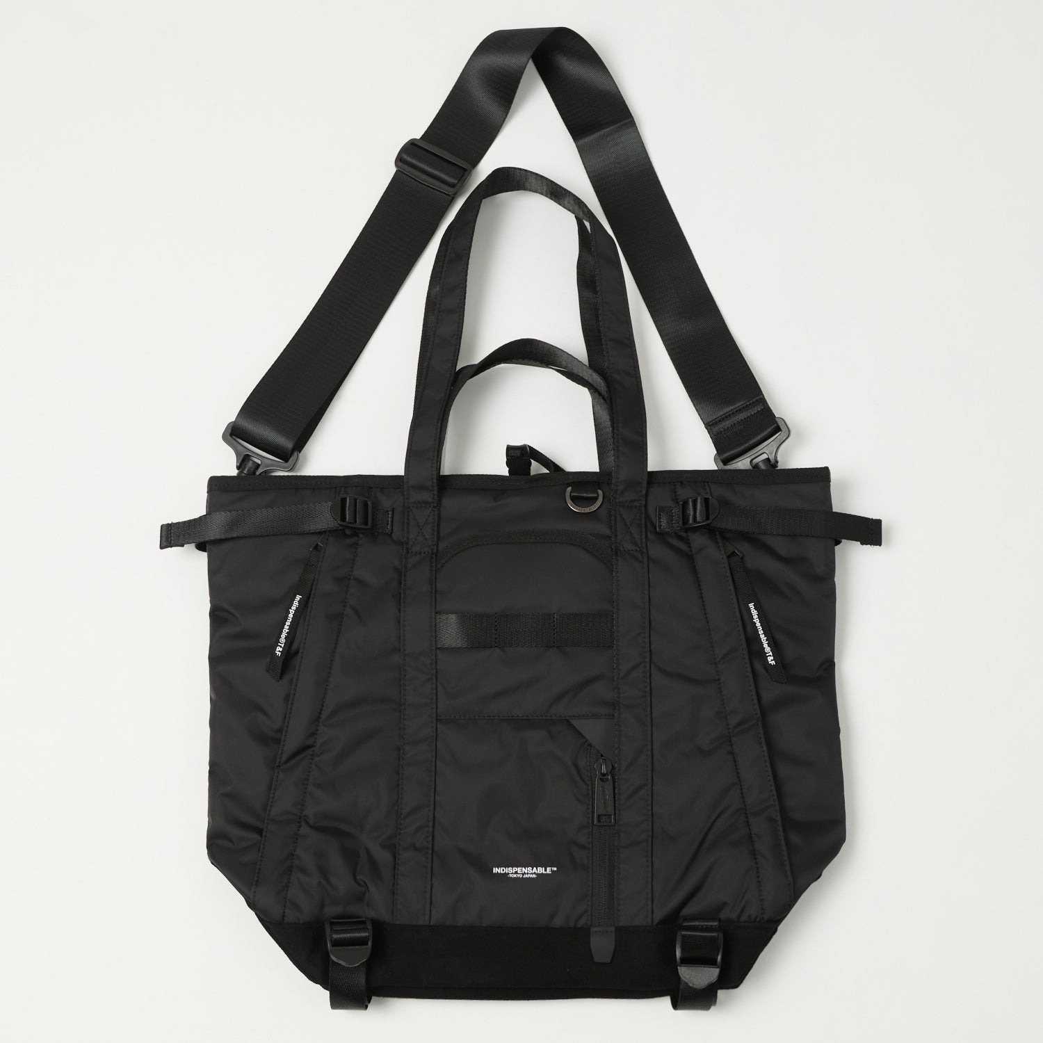 Eco-Friendly 3-Way Tote Bag with IDP - Sustainable Recycled Econyl® Nylon in Black | Perfect for Work, Travel & Shopping