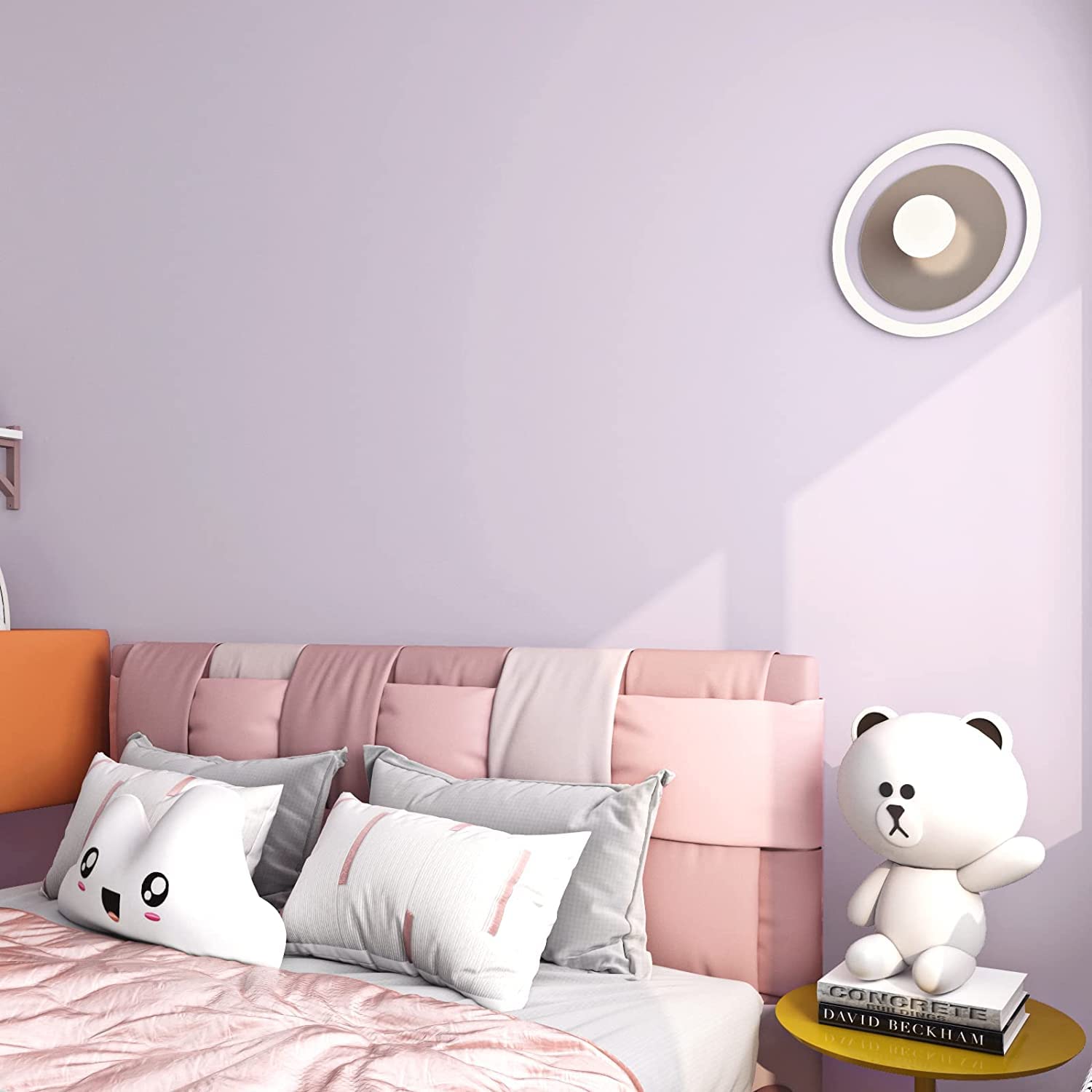 FunStick 15.8x240 Inch Light Purple Peel and Stick Wallpaper - Removable Self-Adhesive Vinyl Roll for Bedroom, Cabinets, Walls & Desk - Lilac Purple Contact Paper for Home Decor & DIY Projects