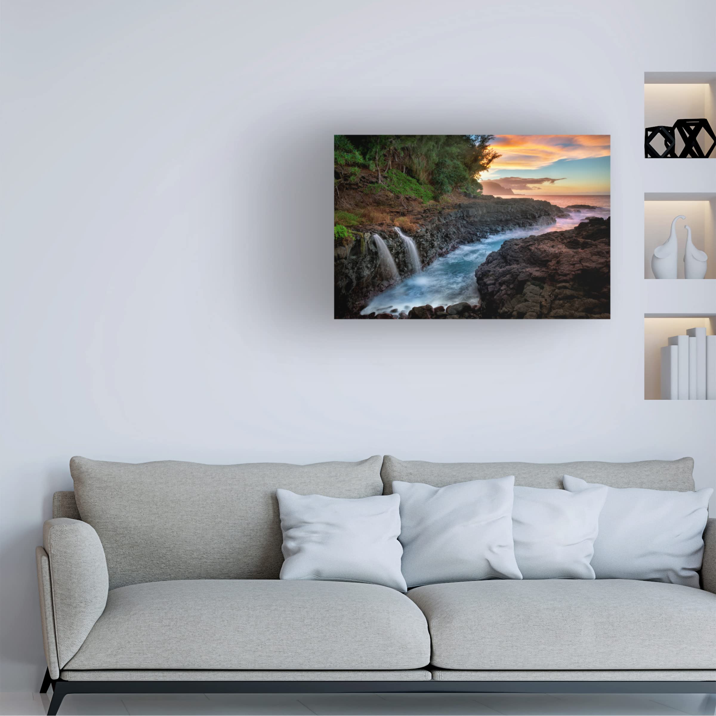 Dennis Frates 'River' Canvas Art Print - Modern Landscape Wall Decor for Living Room, Bedroom & Office - Trademark Fine Art Collection