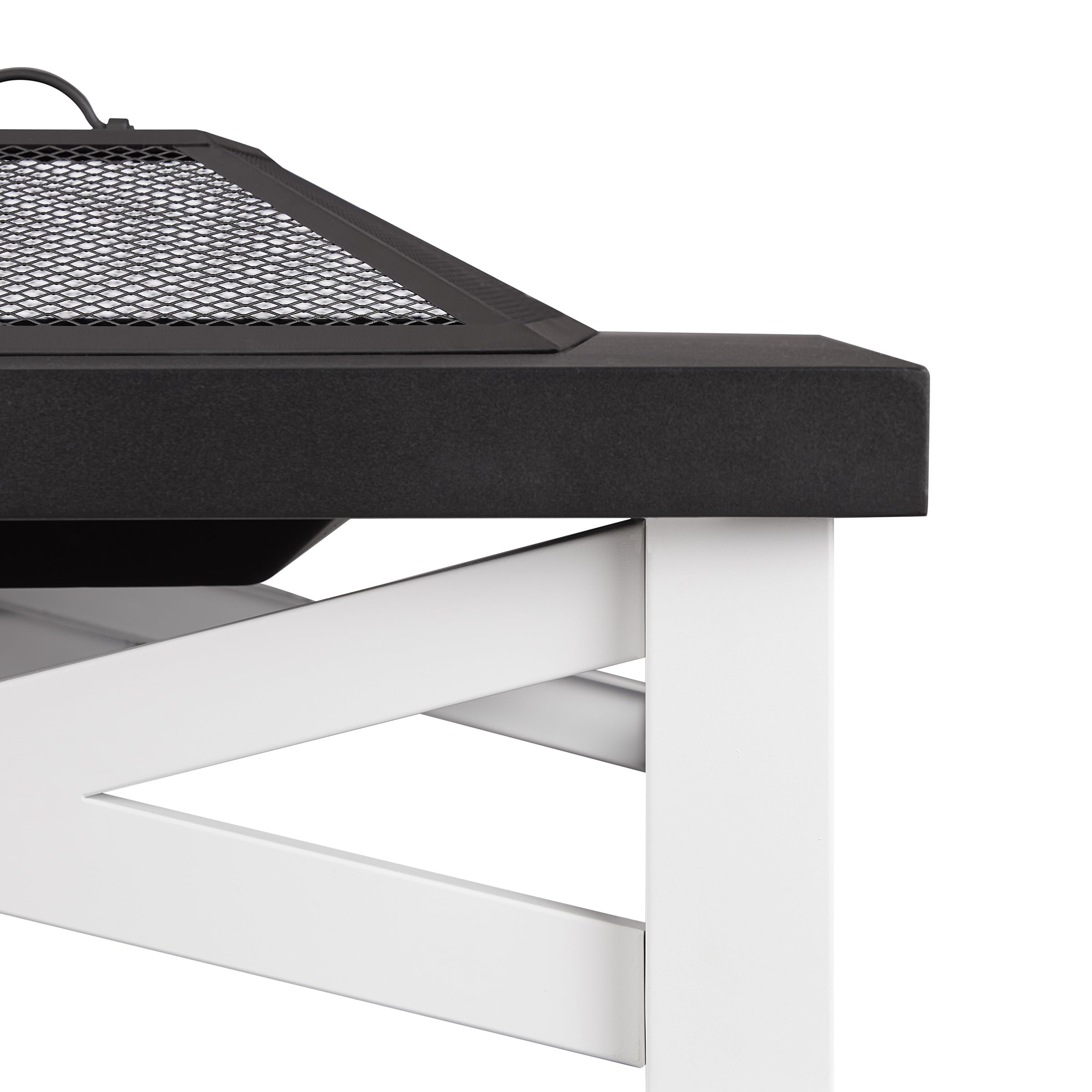 Real Flame Austin Fire Pit - Wood Burning & Freestanding Outdoor Fire Pit with Spark Screen, Log Poker & Storage Cover - Perfect for Backyard, Patio & Camping Gatherings