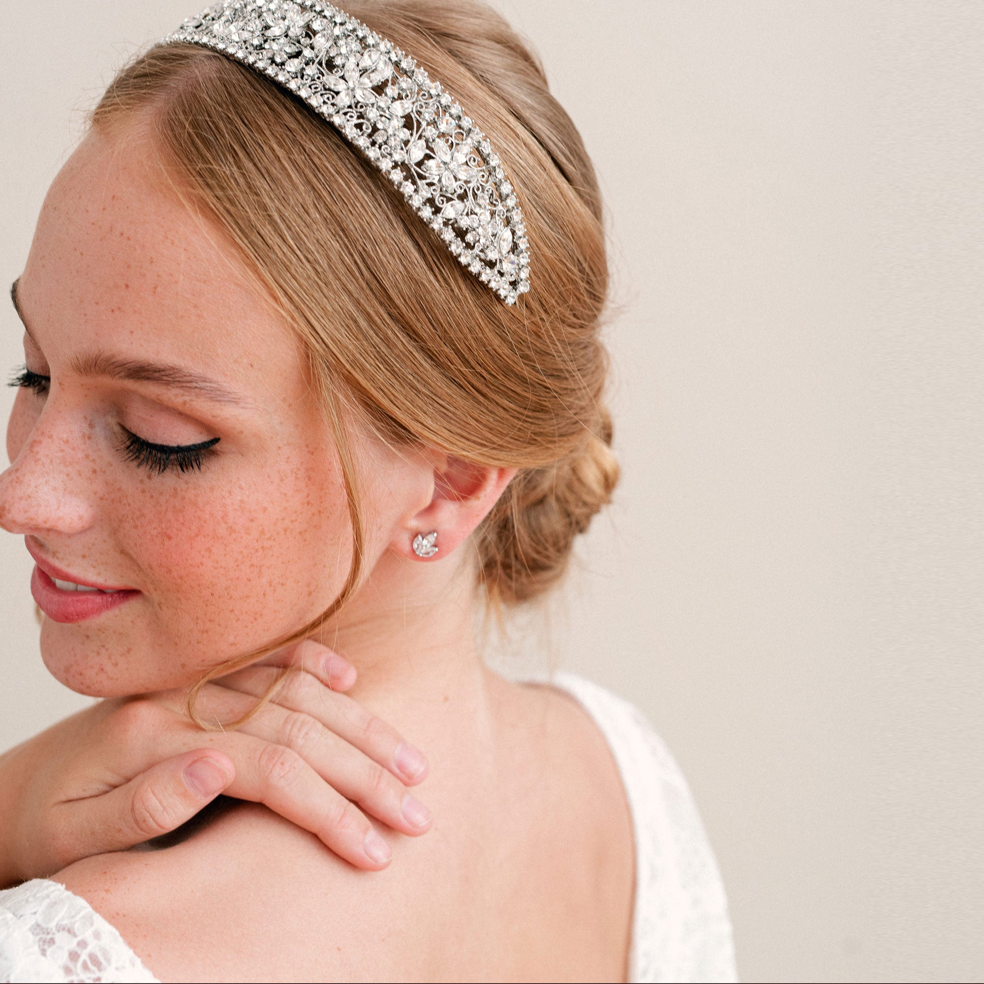 Lisette Crystal Band Tiara Headpiece - Elegant Bridal Hair Accessory for Weddings, Prom & Special Occasions