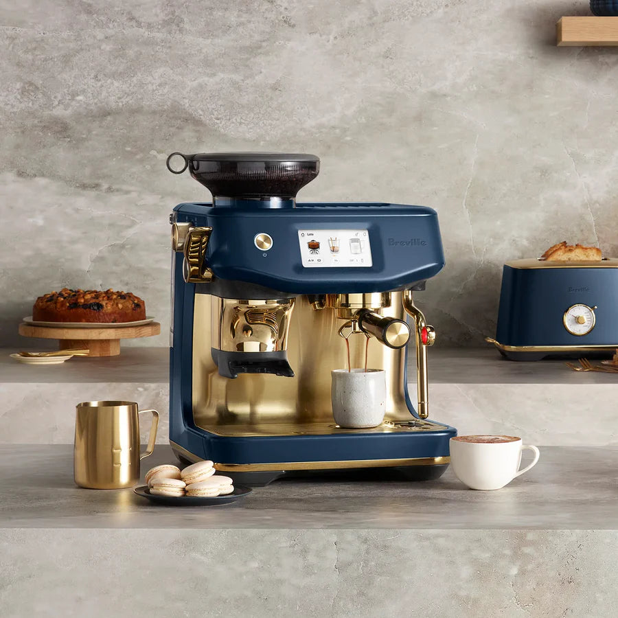 Breville The Barista Touch Impress Brass Collection Espresso Machine - Premium Home Coffee Maker for Latte & Cappuccino - Perfect for Coffee Enthusiasts & Home Baristas