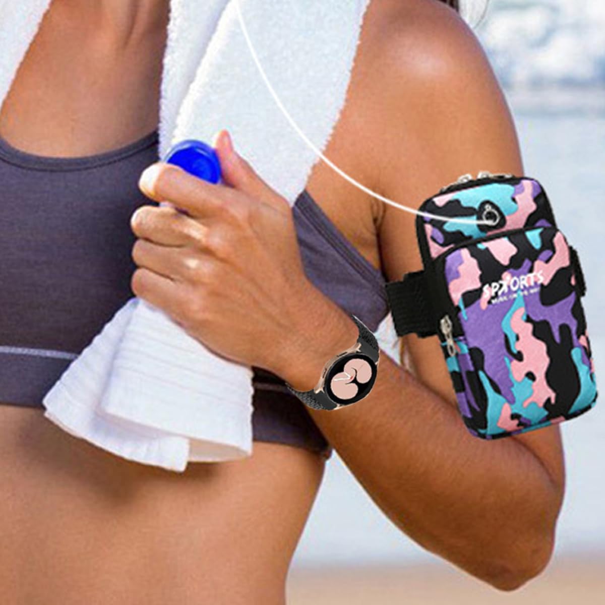 Minggo Solo Loop Braided Strap Compatible with Samsung Galaxy Watch 6/5/4 (40mm/44mm) & Galaxy Watch Active 2/3 (41mm) & Watch 5 Pro (45mm) - Elastic Woven Nylon Watch Band for Workout, Running & Daily Wear