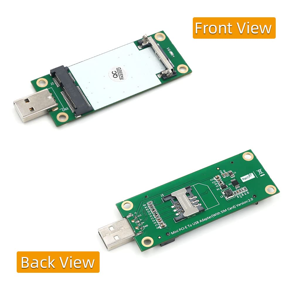 Mini PCI-E to USB Adapter with SIM Card Slot - Convert PCIe Modules to USB Interface for Laptops, Industrial PCs & Embedded Systems