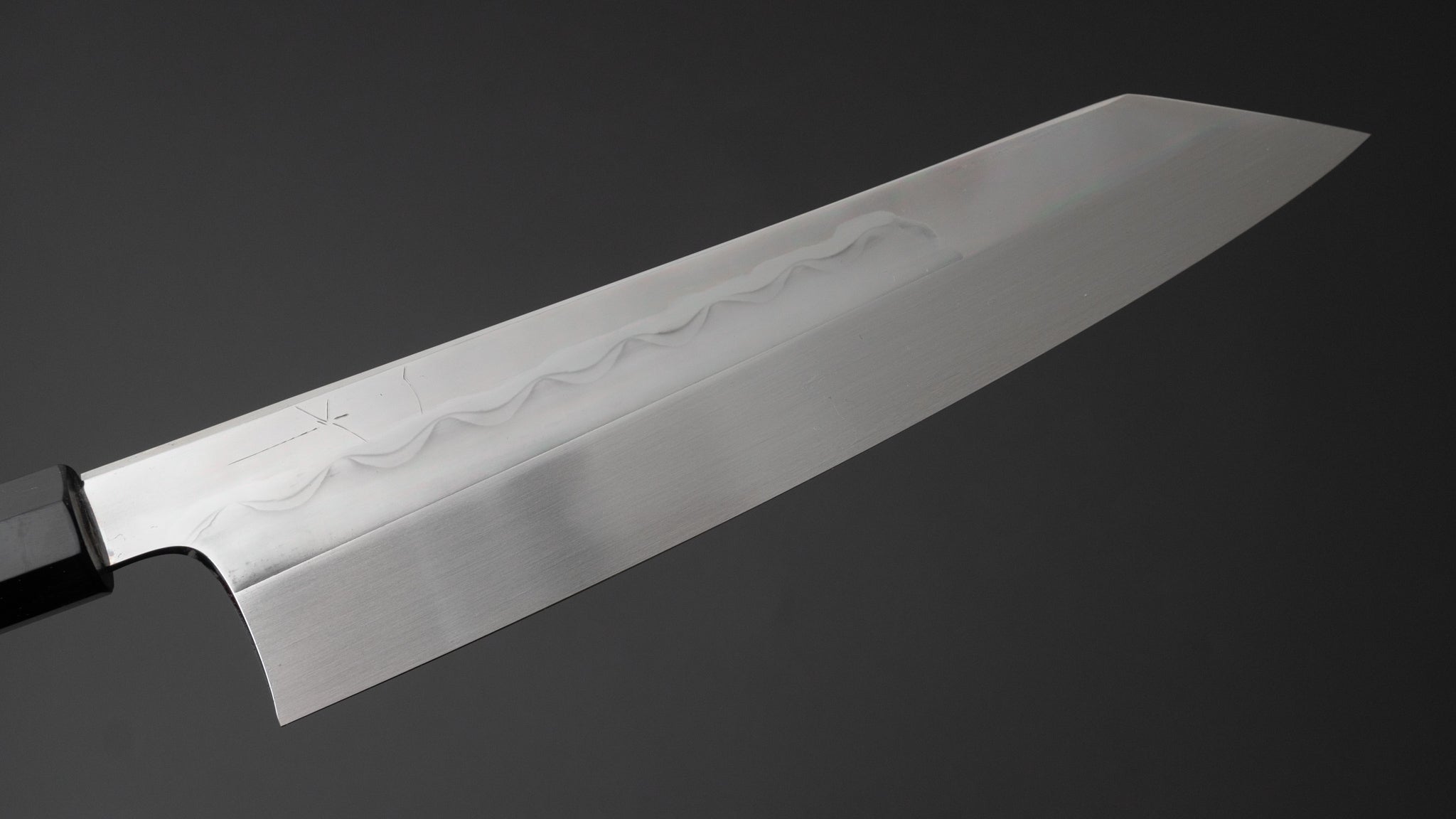 Hitohira Togashi White #1 Notaremon Mizu Honyaki Kiritsuke Gyuto 240mm Japanese Chef Knife with Kurokaki Persimmon Handle (#079) - Perfect for Sushi, Sashimi & Precision Cutting - Includes Saya Protective Sheath