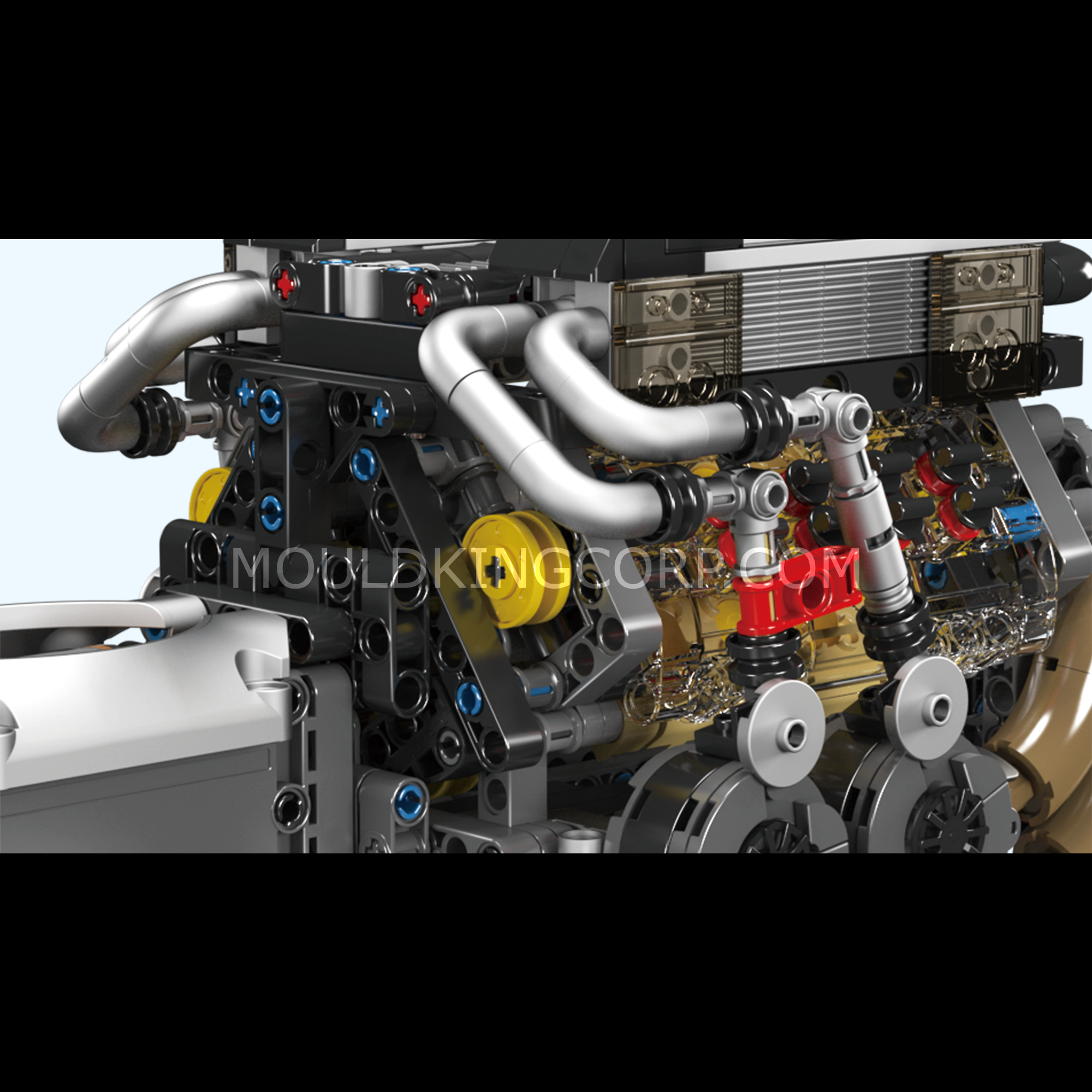 Mould King 10131 BGT Motorized W16 Engine Model Building Kit - 952 Piece DIY Construction Set for Adults & Teens - Perfect for STEM Learning, Car Enthusiasts & Home Decoration