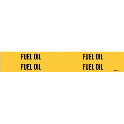 Brady 7115-4, 79259 Self-Sticking Vinyl Pipe Marker Labels - 50 Pack for Industrial, Plumbing & HVAC Pipe Identification