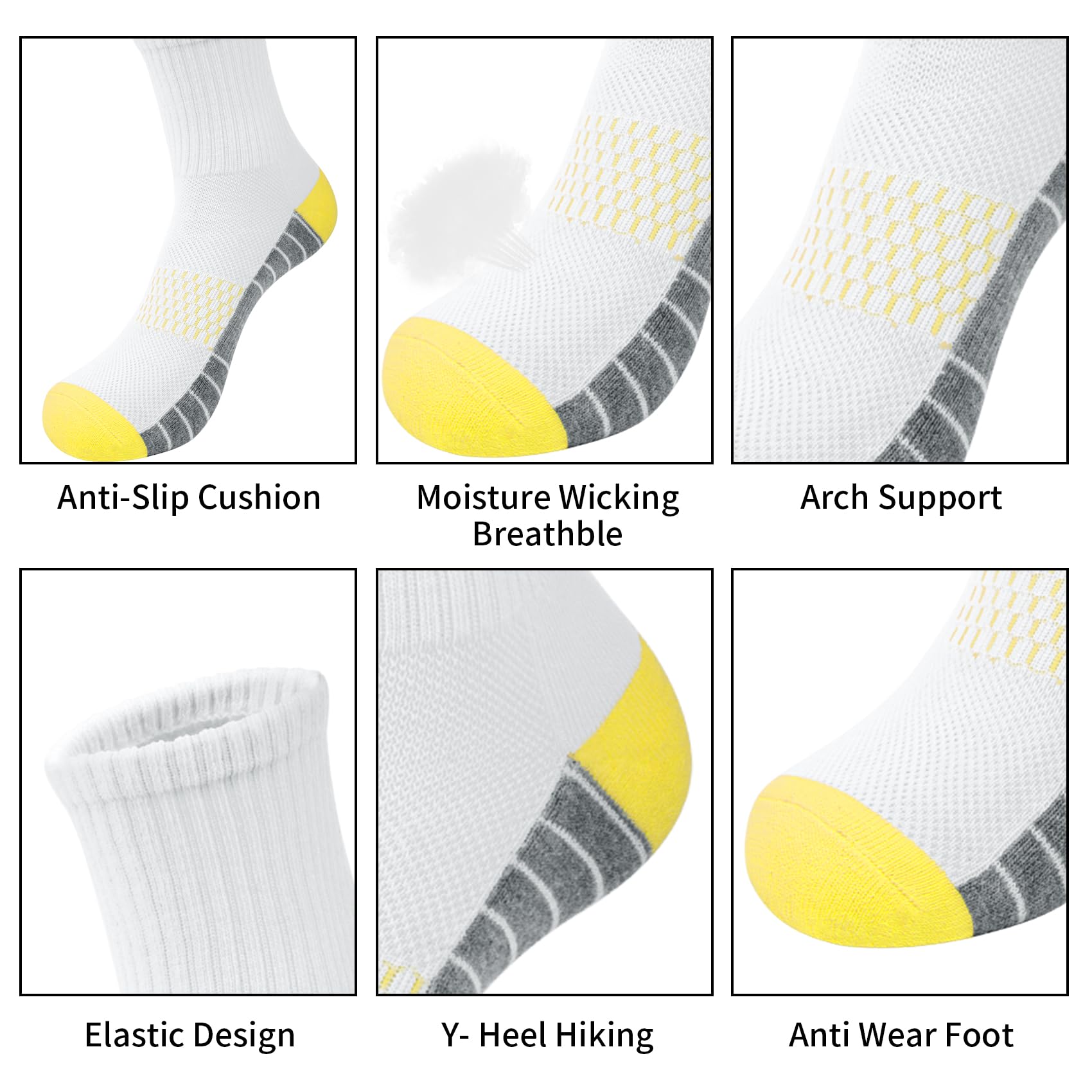 Breathable Women's Running Socks - Moisture Wicking Athletic Socks for Sports & Training - Perfect for Gym, Jogging & Workouts