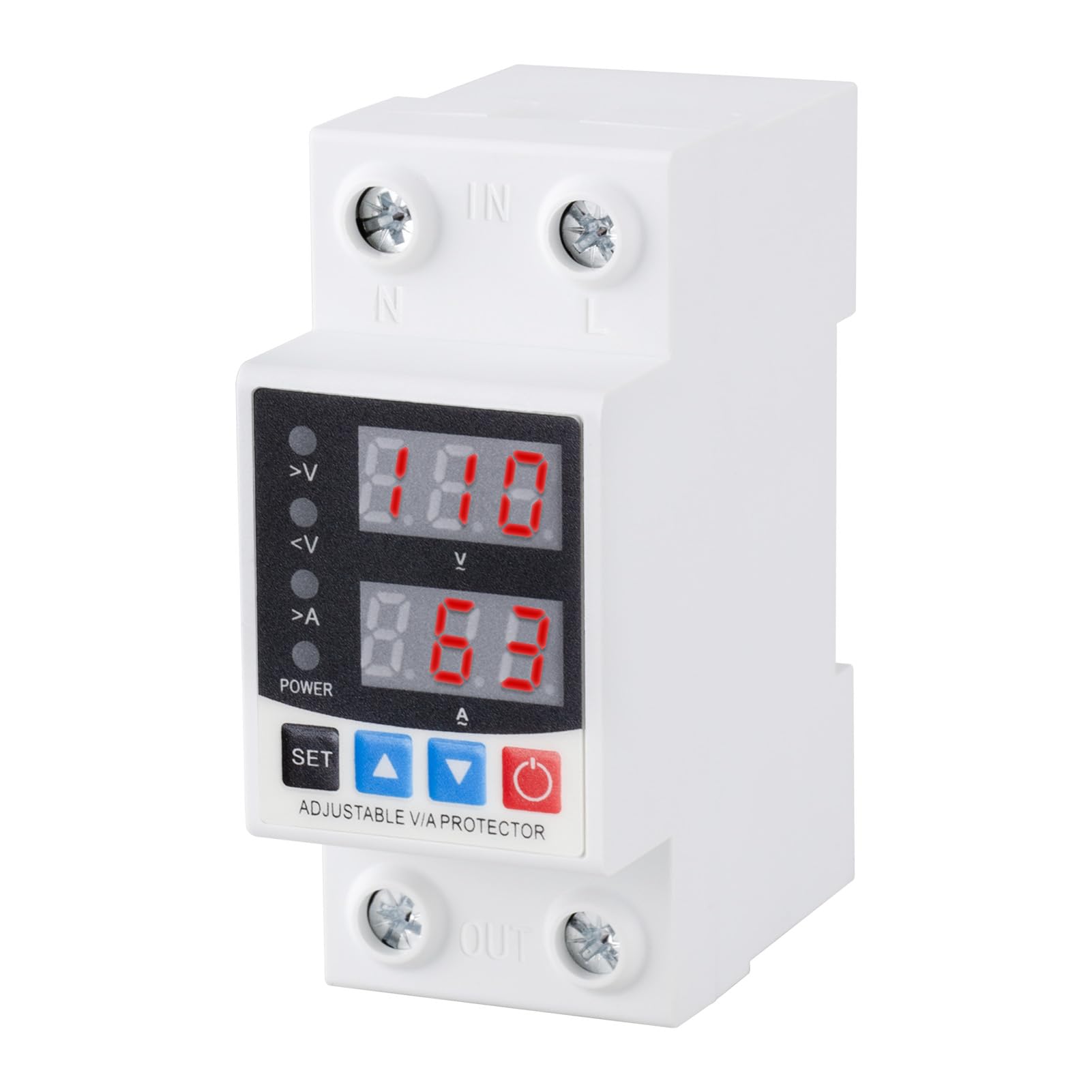 Smart Circuit Breaker with Energy Monitoring - Adjustable Voltage & Current Protection (1-63 Amp) - AC Disconnect Switch for Home & Industrial Electrical Safety - Perfect for Solar Panels, HVAC Systems & Power Distribution