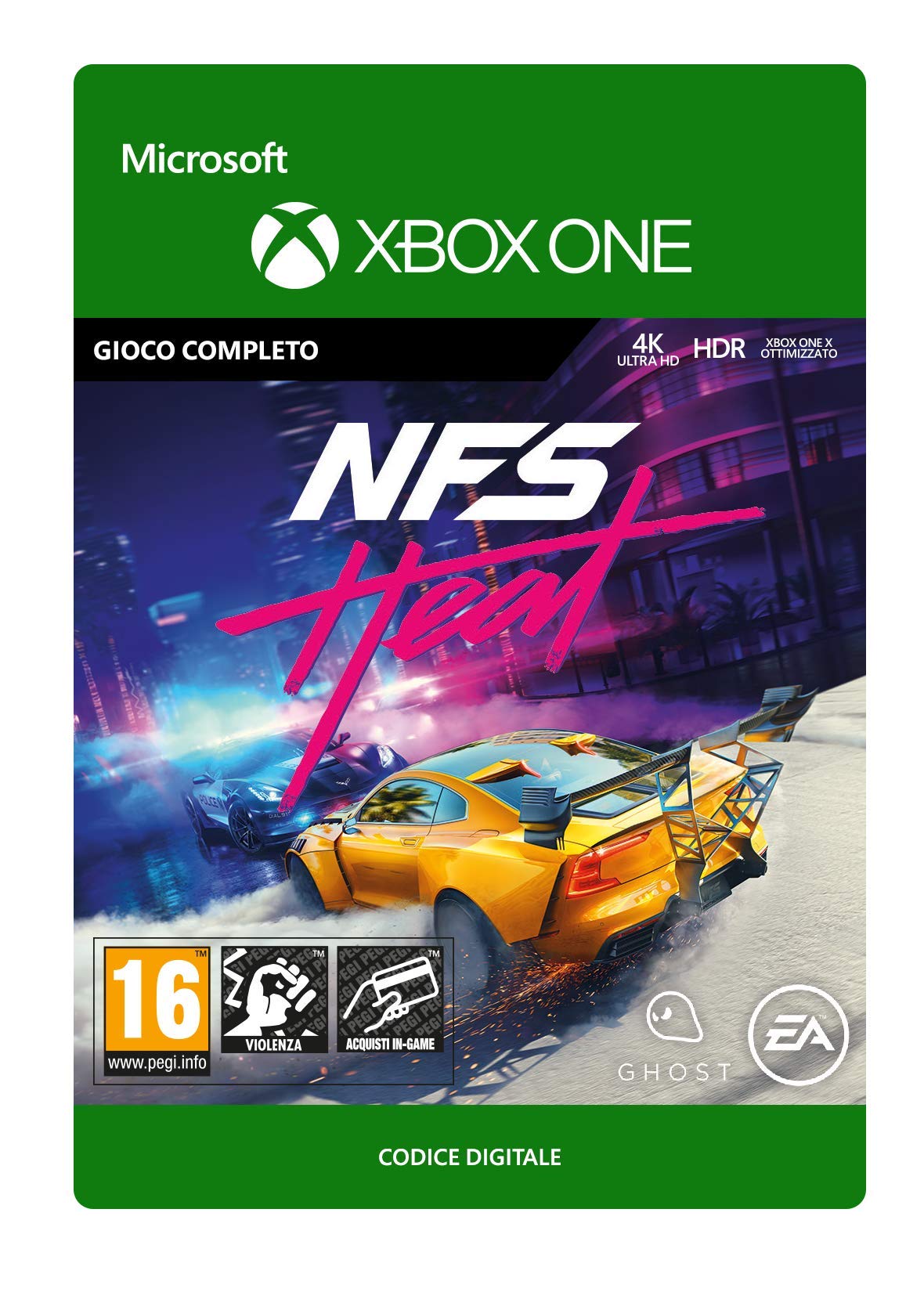 Need for Speed Heat Standard Edition - Xbox One Digital Download Code | High-Speed Racing Game for Thrilling Night & Day Street Races