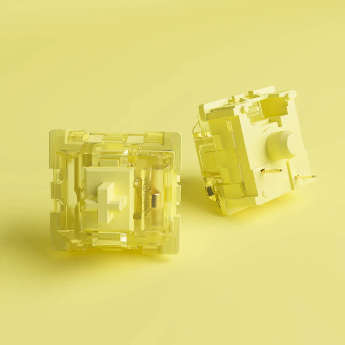 Akko V3 Cream Yellow Mechanical Keyboard Switches - 45pcs Set for Gaming & Typing | Smooth Linear Switches for Custom Keyboards & PC Builds