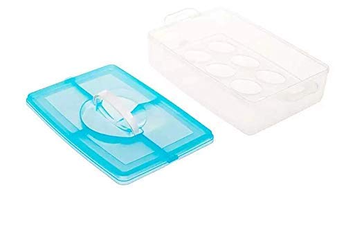 EMORSKY 12-Grid Plastic Egg Storage Box - Refrigerator Egg Container & Basket for Fresh Egg Organization - Perfect for Kitchen, Fridge, and Farm Use