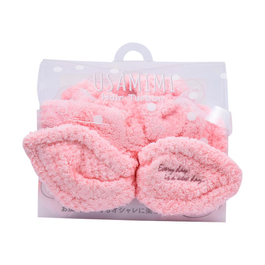 YOKOZUNA Soft & Absorbent Usamimi Hair Towel Turban for Women - Quick Dry Hair Wrap for Shower, Bath & Salon Styling