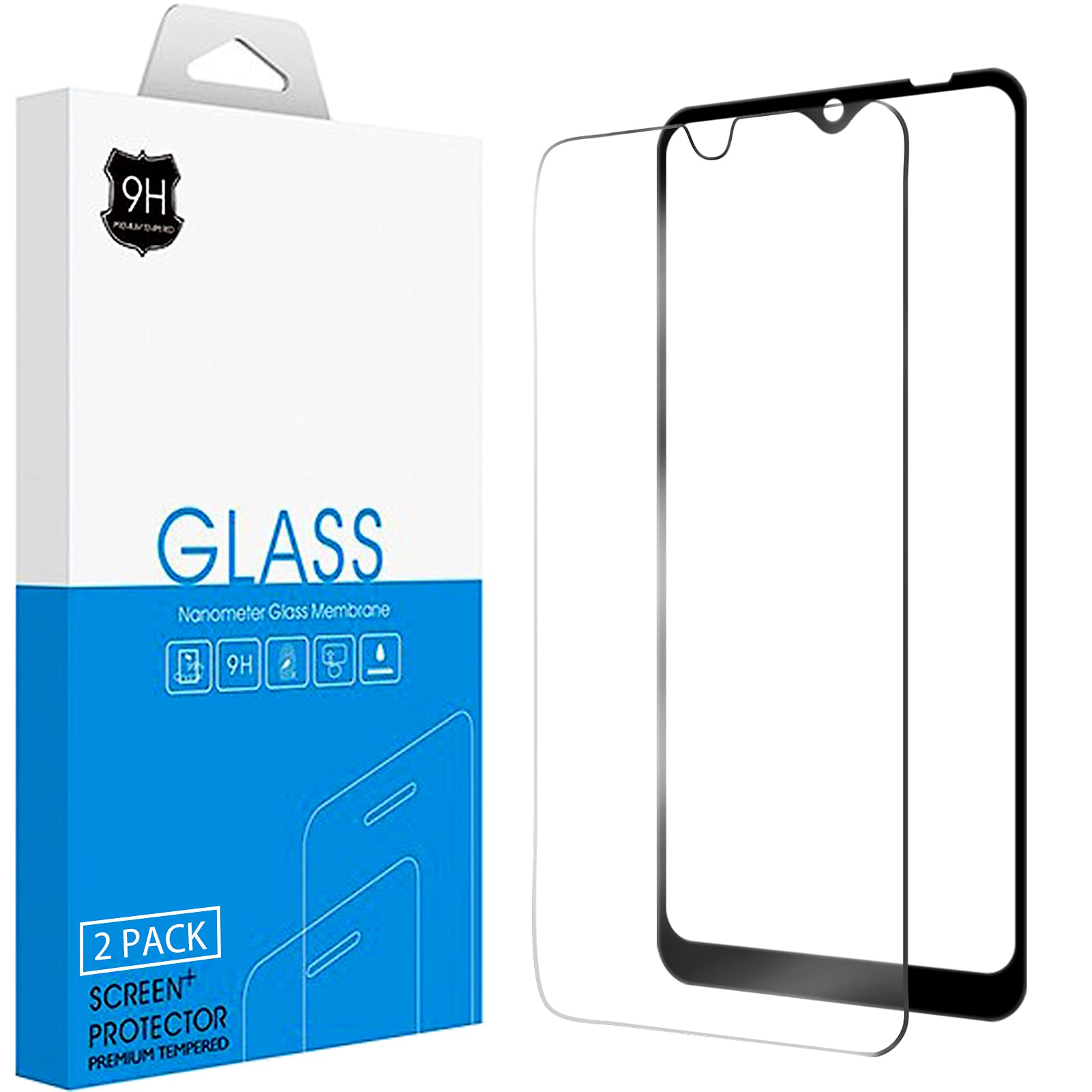 Ailiber 2-Pack Tempered Glass Screen Protector for Cricket Ovation/AT&T Radiant Max (U705AC/U705AA) - 6.5 Inch HD Clear Anti-Scratch Case Friendly Screen Film - Perfect for Everyday Protection & Gaming