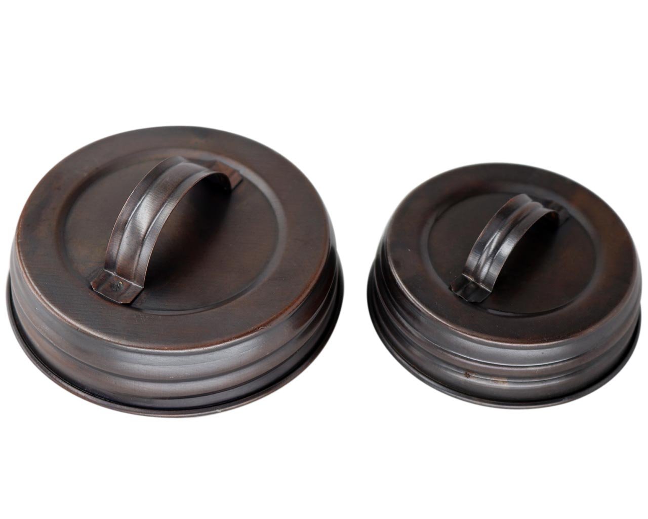 Oil Rubbed Bronze Mason Jar Lids with Handles - 4 Pack Wide Mouth Canning Jar Lids - Perfect for Home Canning, DIY Crafts, and Kitchen Storage
